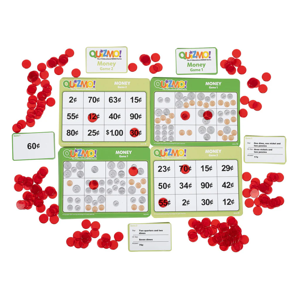 Learning Advantage QUIZMO Money Interactive Bingo-Style Money Game - Image 2