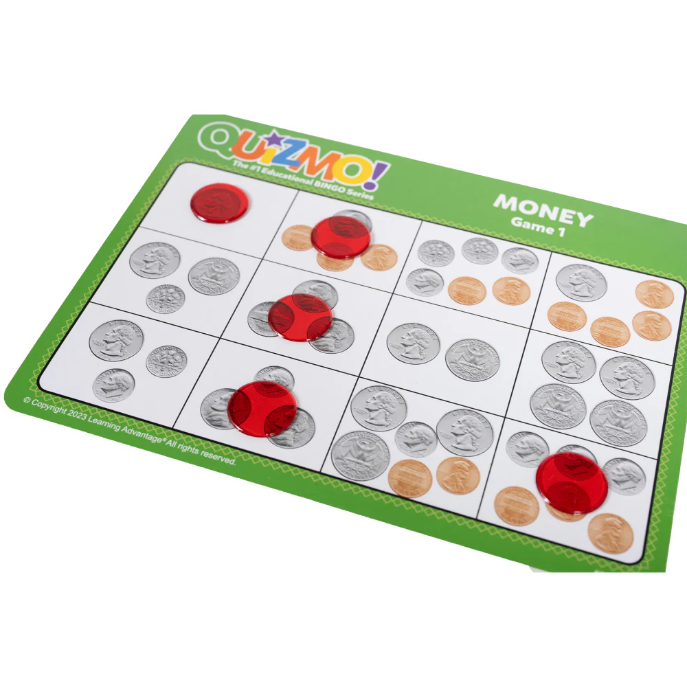 Learning Advantage QUIZMO Money Interactive Bingo-Style Money Game - Image 4