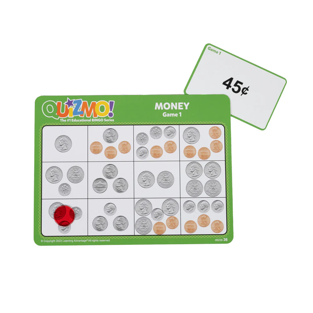 Learning Advantage QUIZMO Money Interactive Bingo-Style Money Game - Image 5