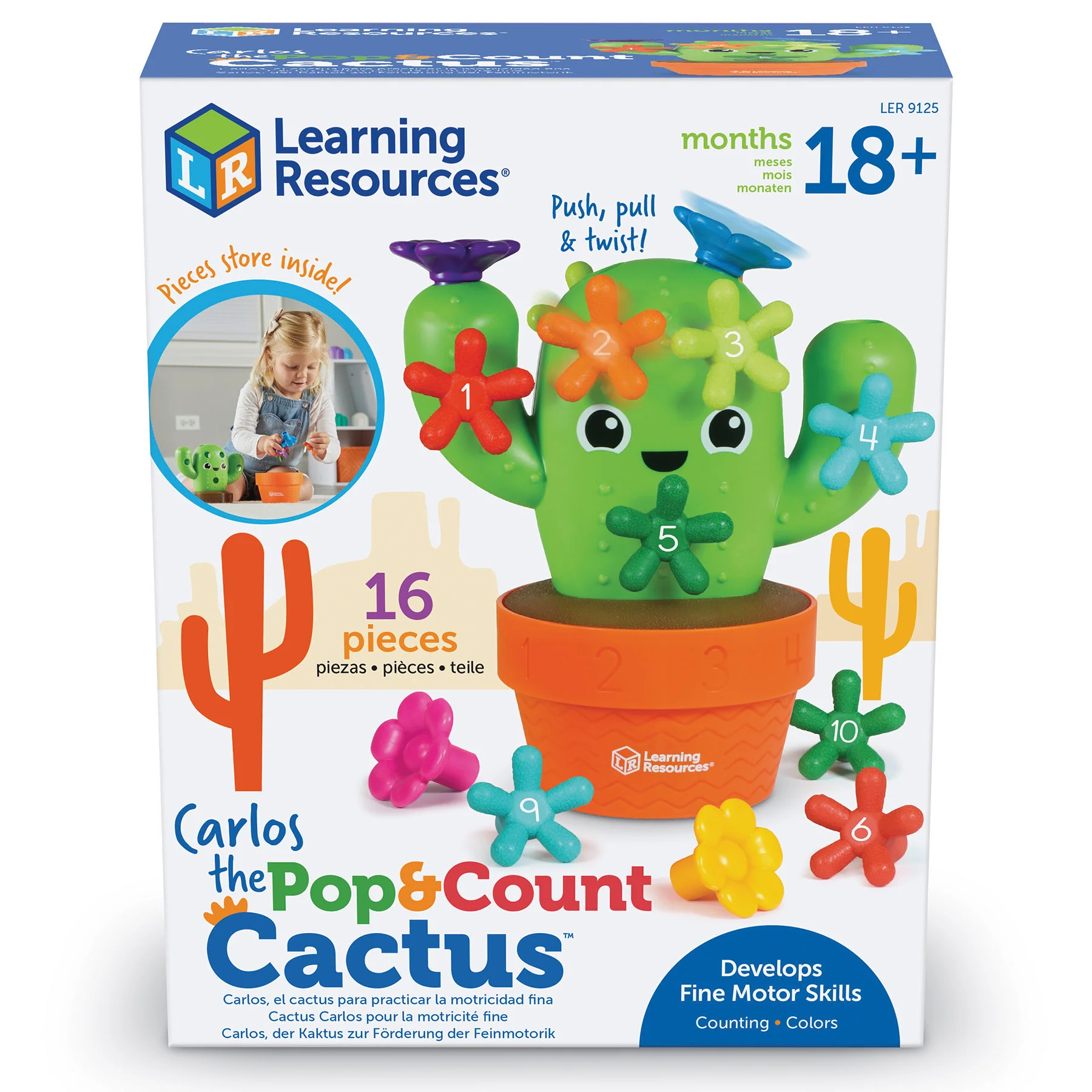 Learning Resources Carlos the Pop & Count Cactus - Interactive Counting Toy - Image 2
