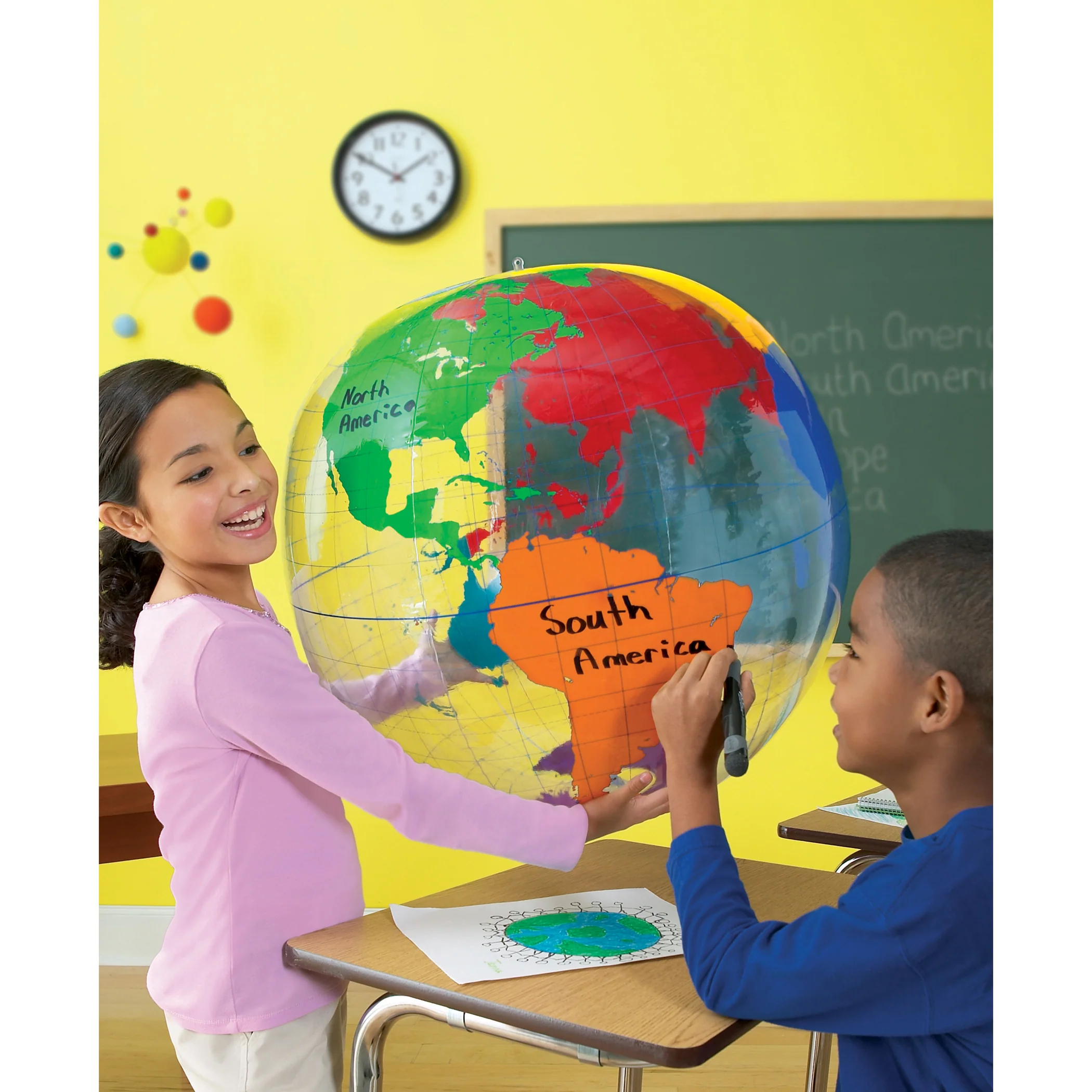 Learning Resources Inflatable Labeling Globe - Educator Series - 27" Vinyl - Image 3