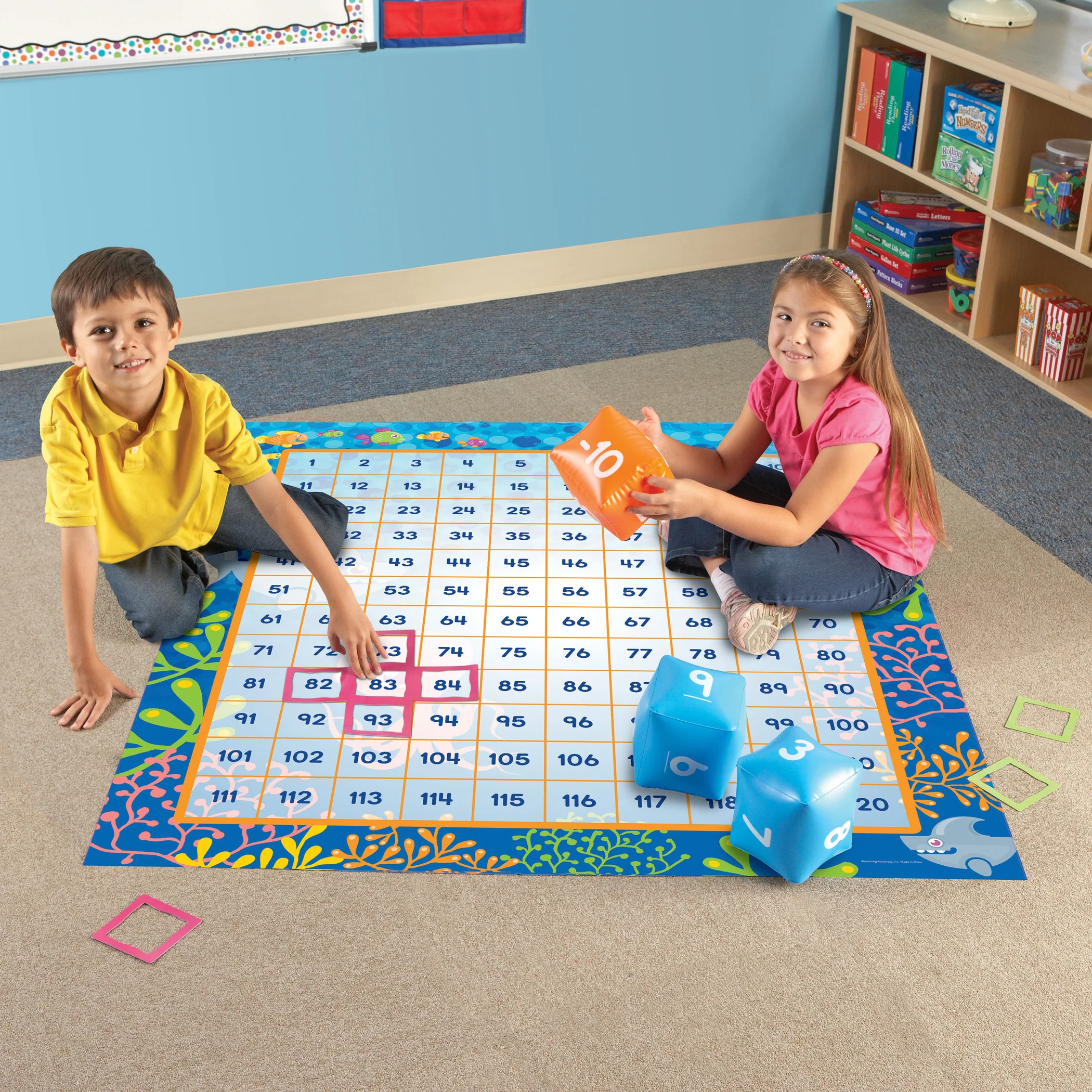 Learning Resources Make a Splash 120 Mat Floor Game - Math Exploration - Image 4