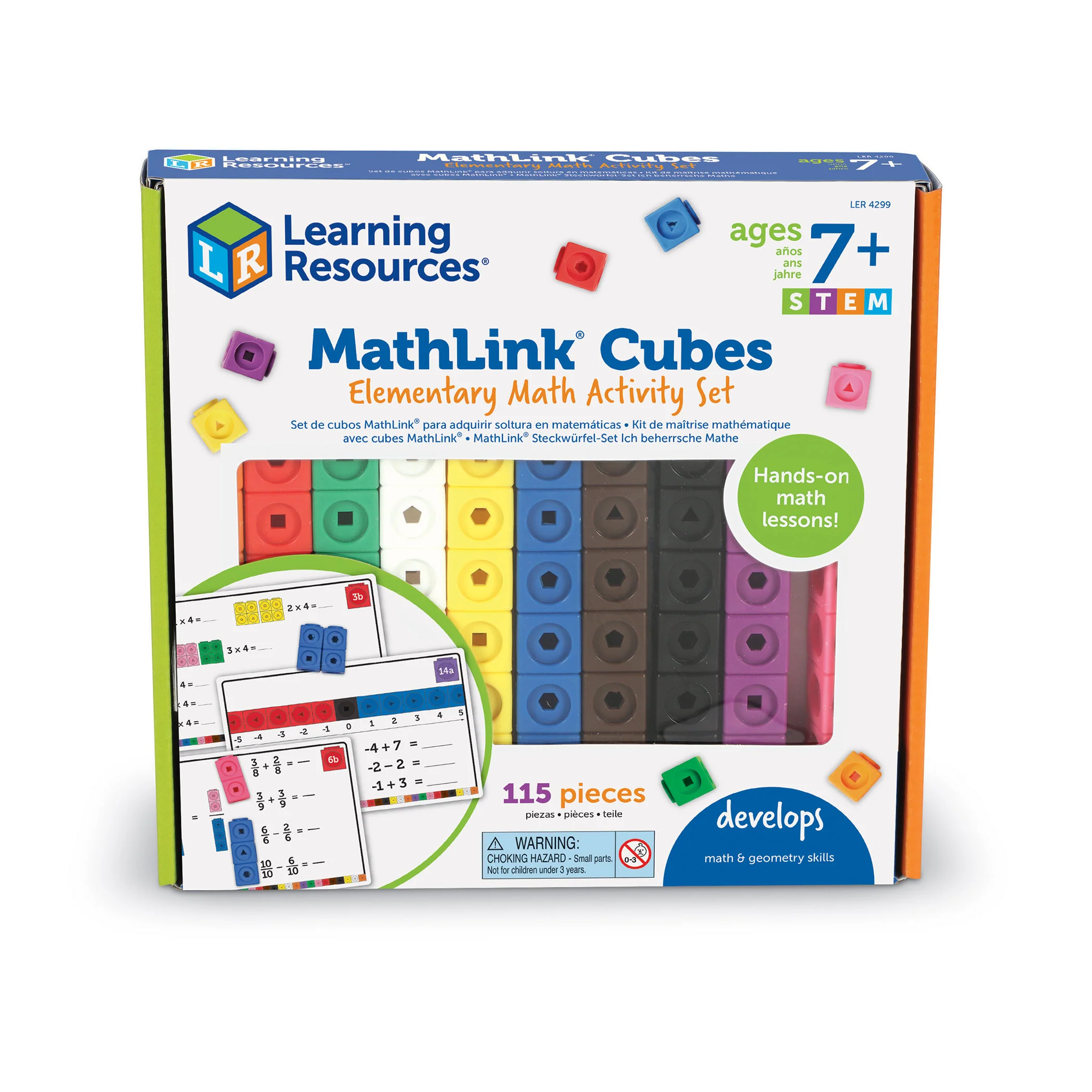 Learning Resources Mathlink Cubes - Early Math Activity Set - 115 Pieces - Image 2