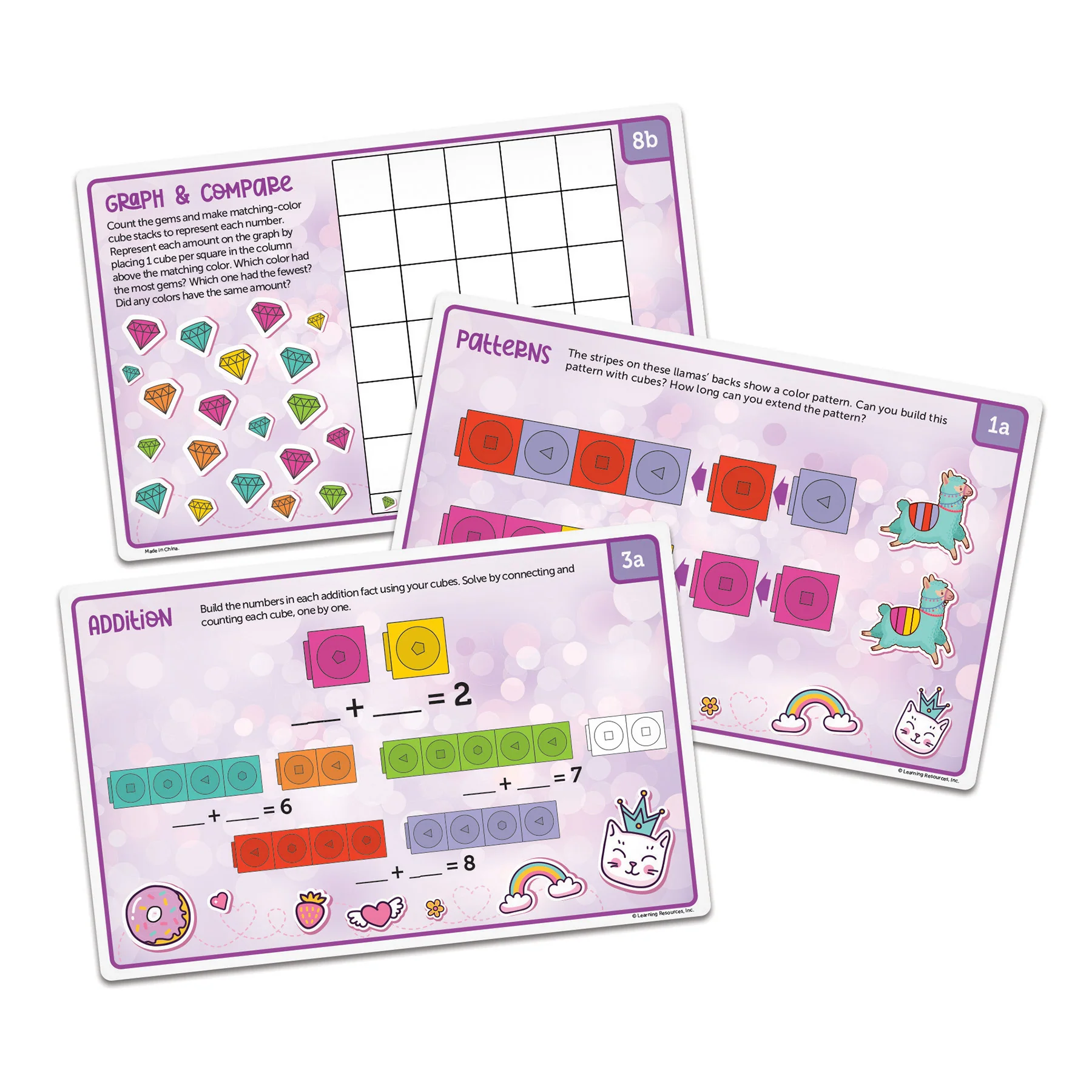 Learning Resources Mathlink Cubes - Kindergarten Math Activity Set - Mathatics! - Image 3