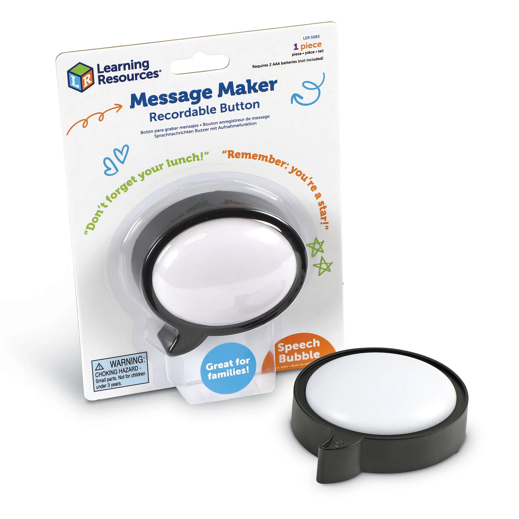 Learning Resources - Speech Bubble Message Recorder - Pack of 3 - Image 2