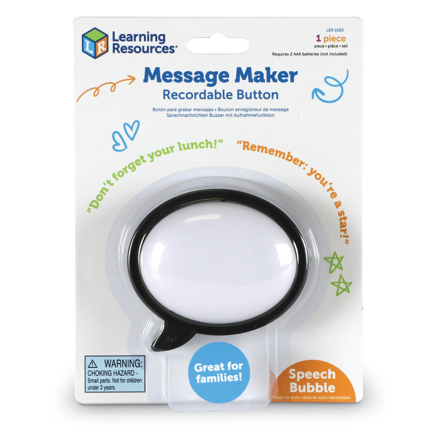 Learning Resources - Speech Bubble Message Recorder - Pack of 3 - Image 4