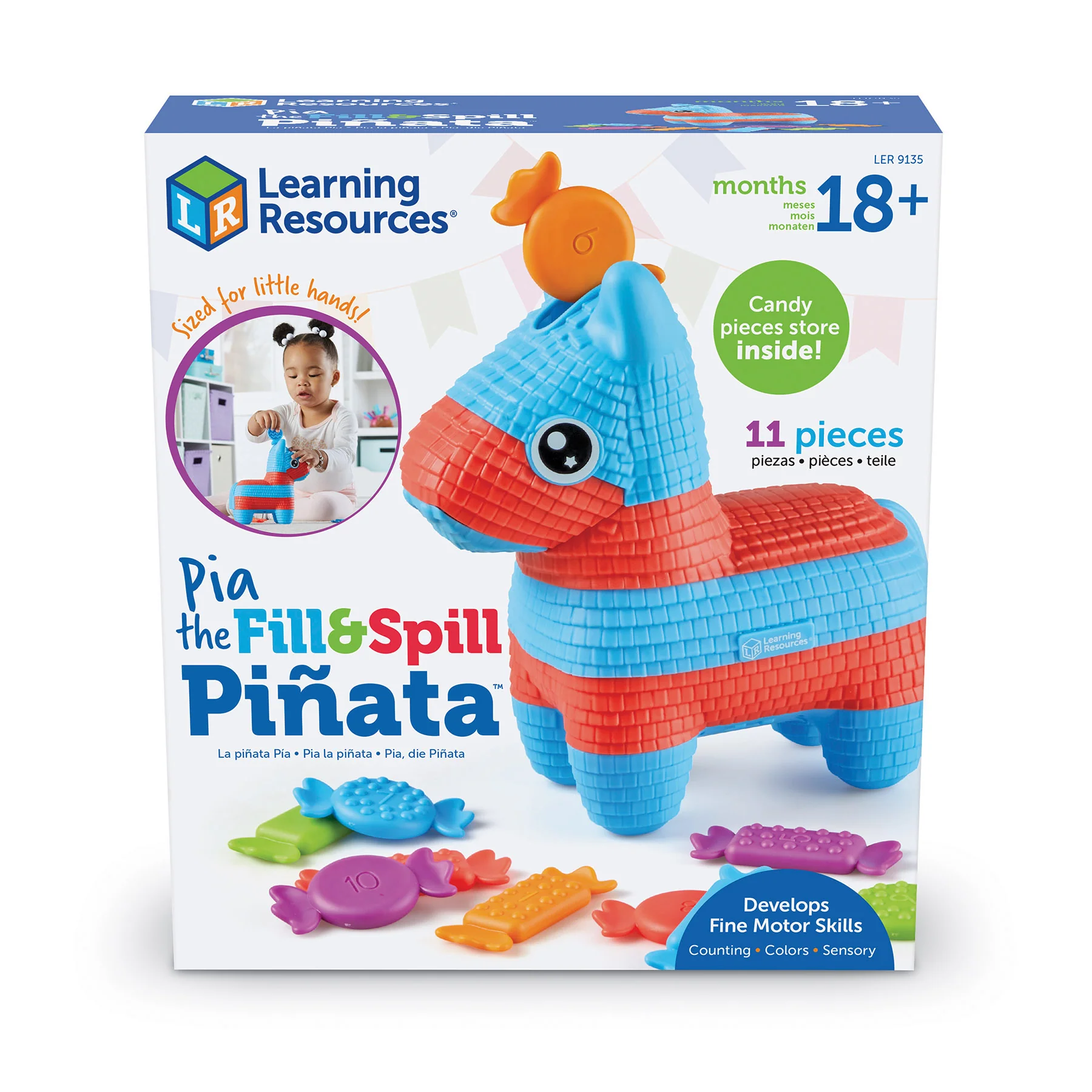 Learning Resources Pia the Fill & Spill Pinata - Colorful Candy Motor Skills Toy - Image 2