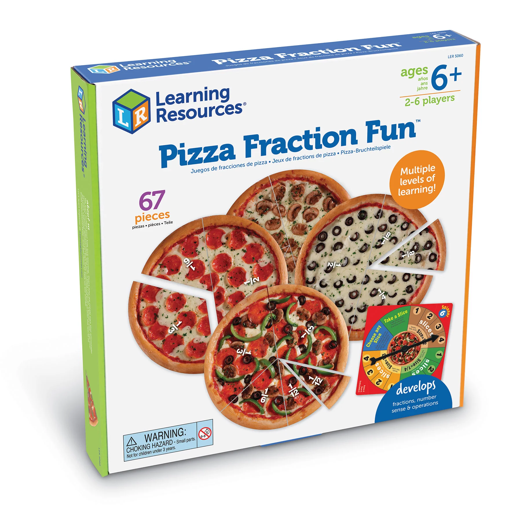 Learning Resources Pizza Fraction Fun Game - Math & Learning Toy - Image 2