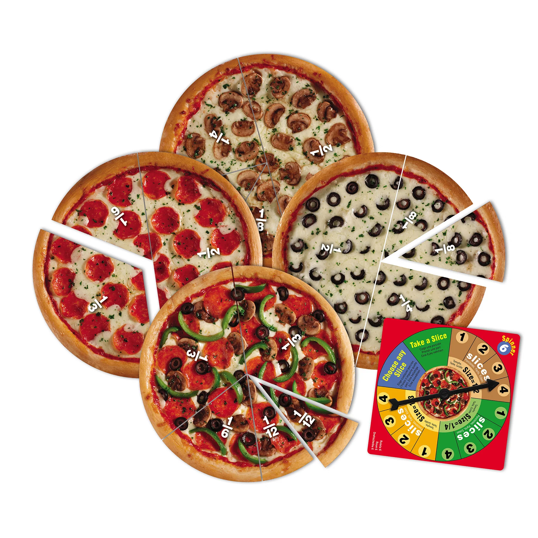 Learning Resources Pizza Fraction Fun Game - Math & Learning Toy - Image 4