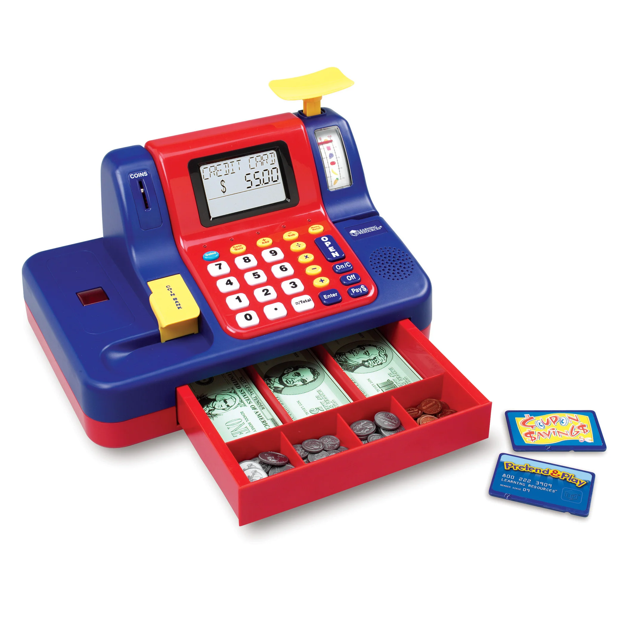 Learning Resources Pretend & Play Teaching Cash Register for Kids - Image 3