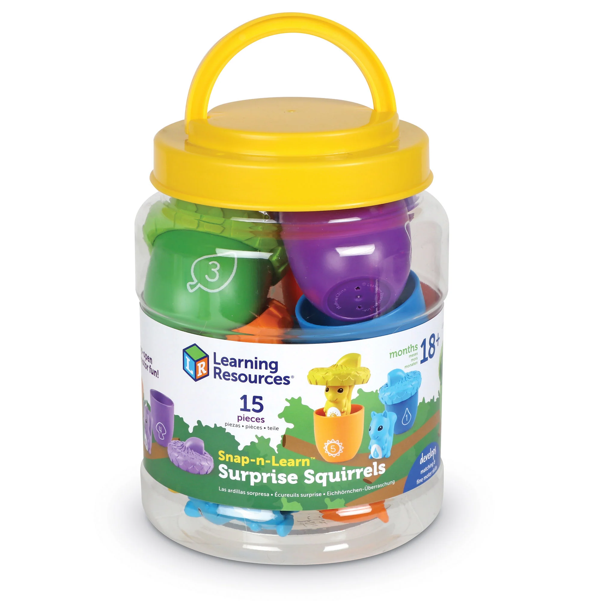 Learning Resources Snap-n-Learn Surprise Squirrels - Color & Counting Skill Development - Image 2