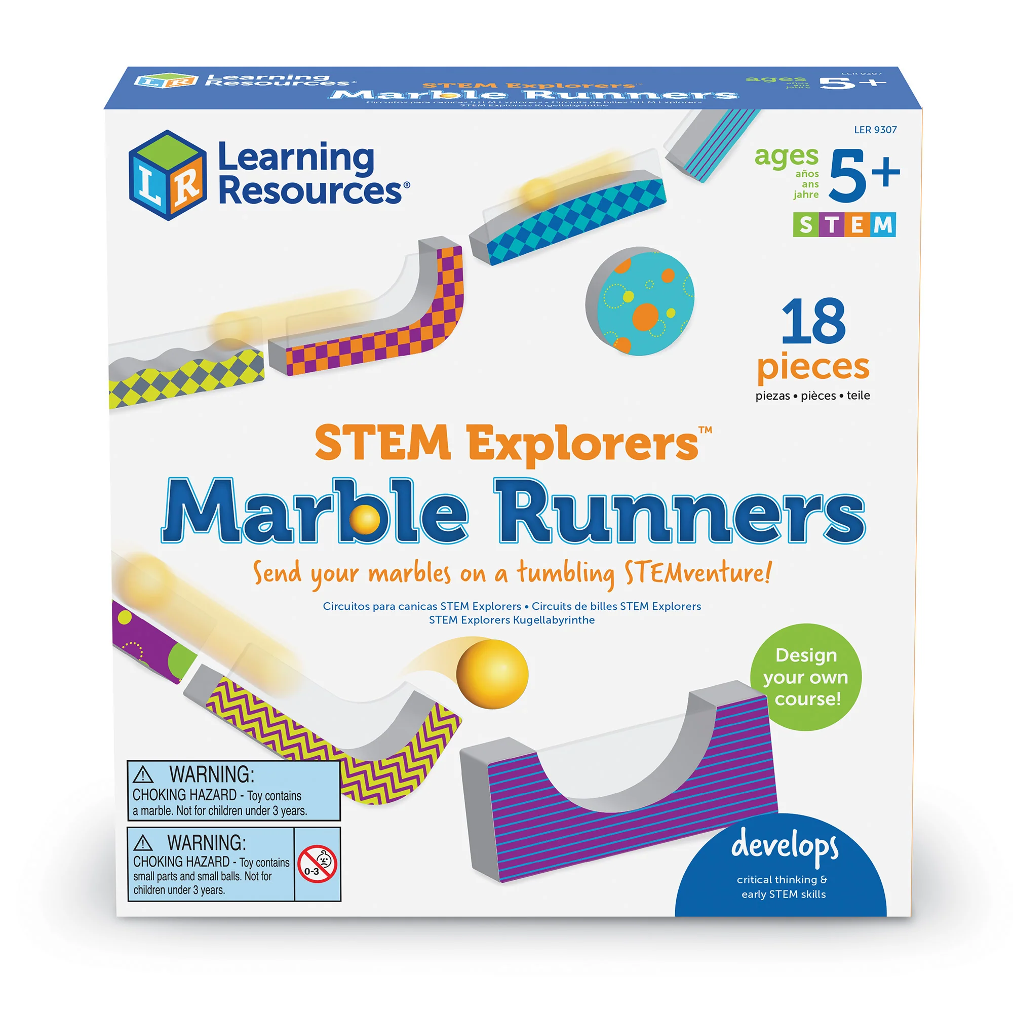 Learning Resources STEM Explorers Marble Runners - Ingenious Track Building Set - Image 2