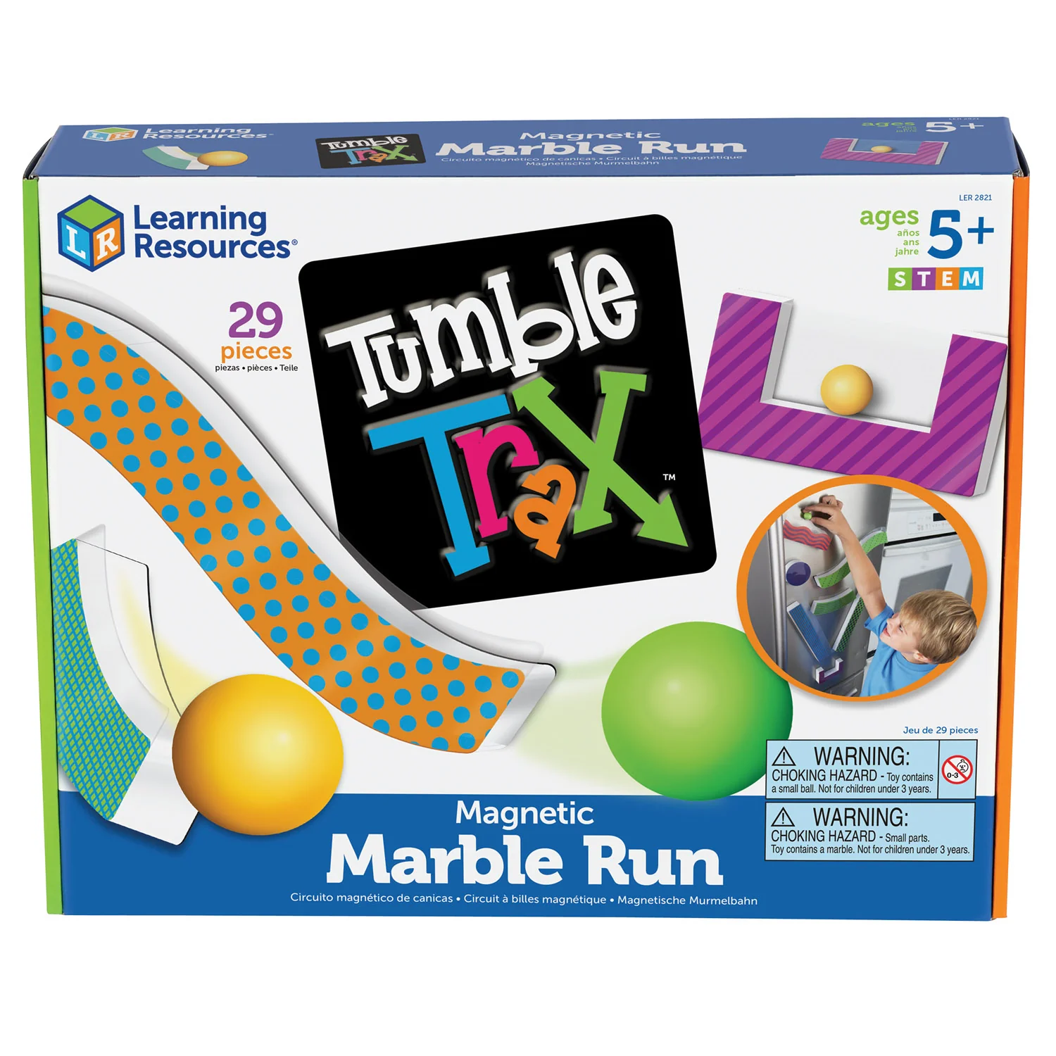 Learning Resources Tumble Trax Magnetic Marble Run - Interactive STEM Toy - Image 2