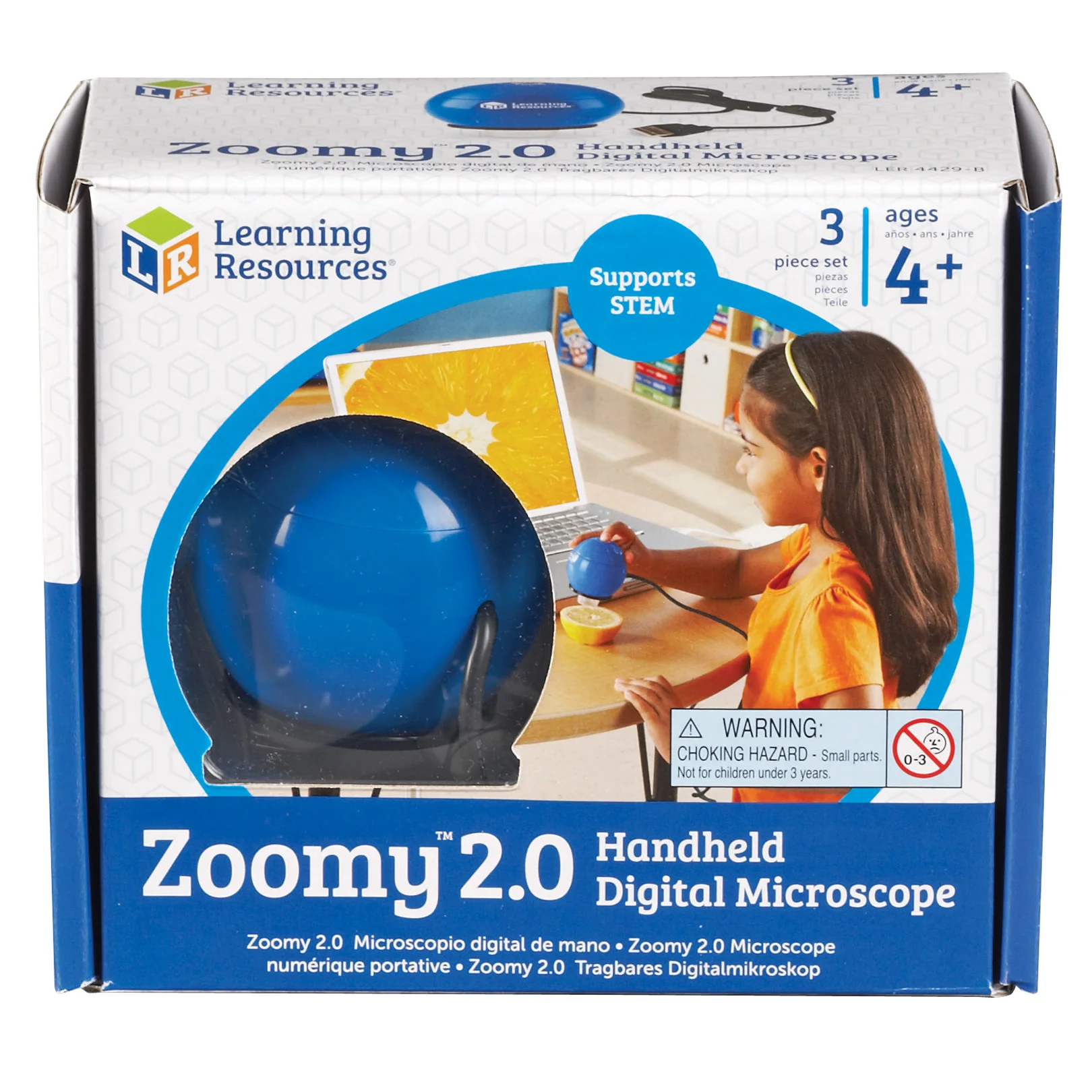 Learning Resources Zoomy 2.0 Handheld Digital Microscope - Electric Blue - Image 2