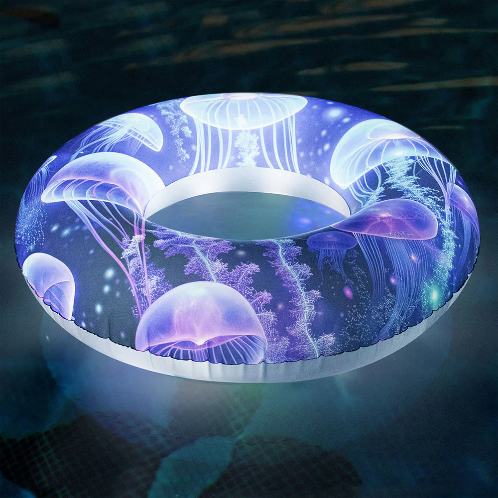 Glowing LED Jellyfish 36-inch Beach & Pool Tube - Image 3