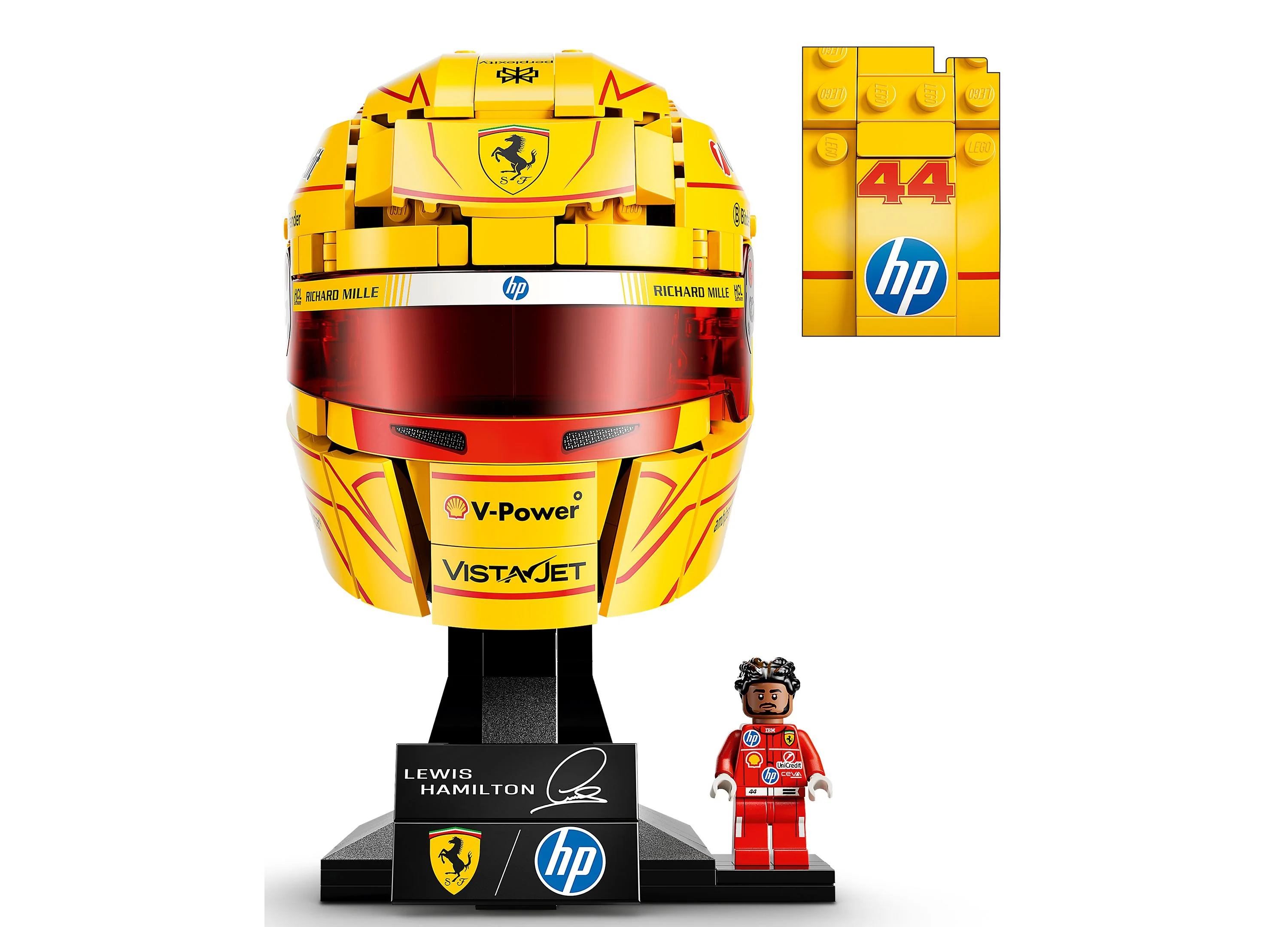 LEGO Editions Scuderia Ferrari HP Lewis Hamilton Helmet Building Set - 884 Pieces - Image 6