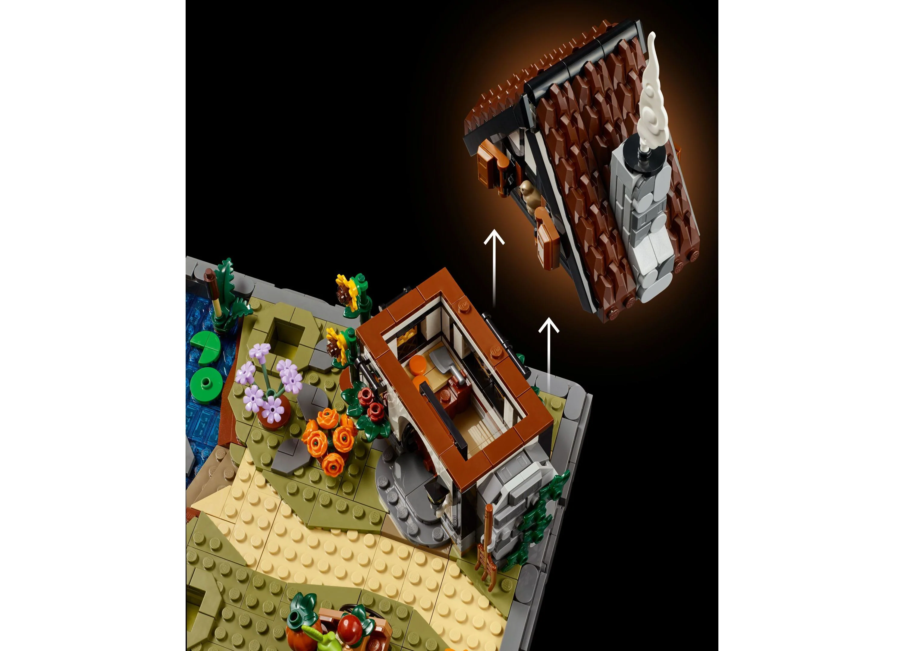 LEGO Icons Autumn Cottage Garden Building Set 11372 - 1102 Pieces - Image 5