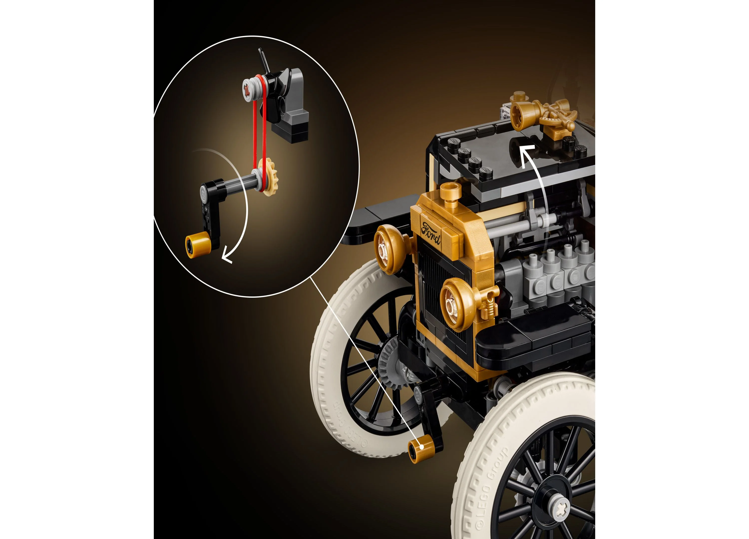 LEGO Icons Ford Model T Vintage Car Building Set - 1060 Pieces - Image 7