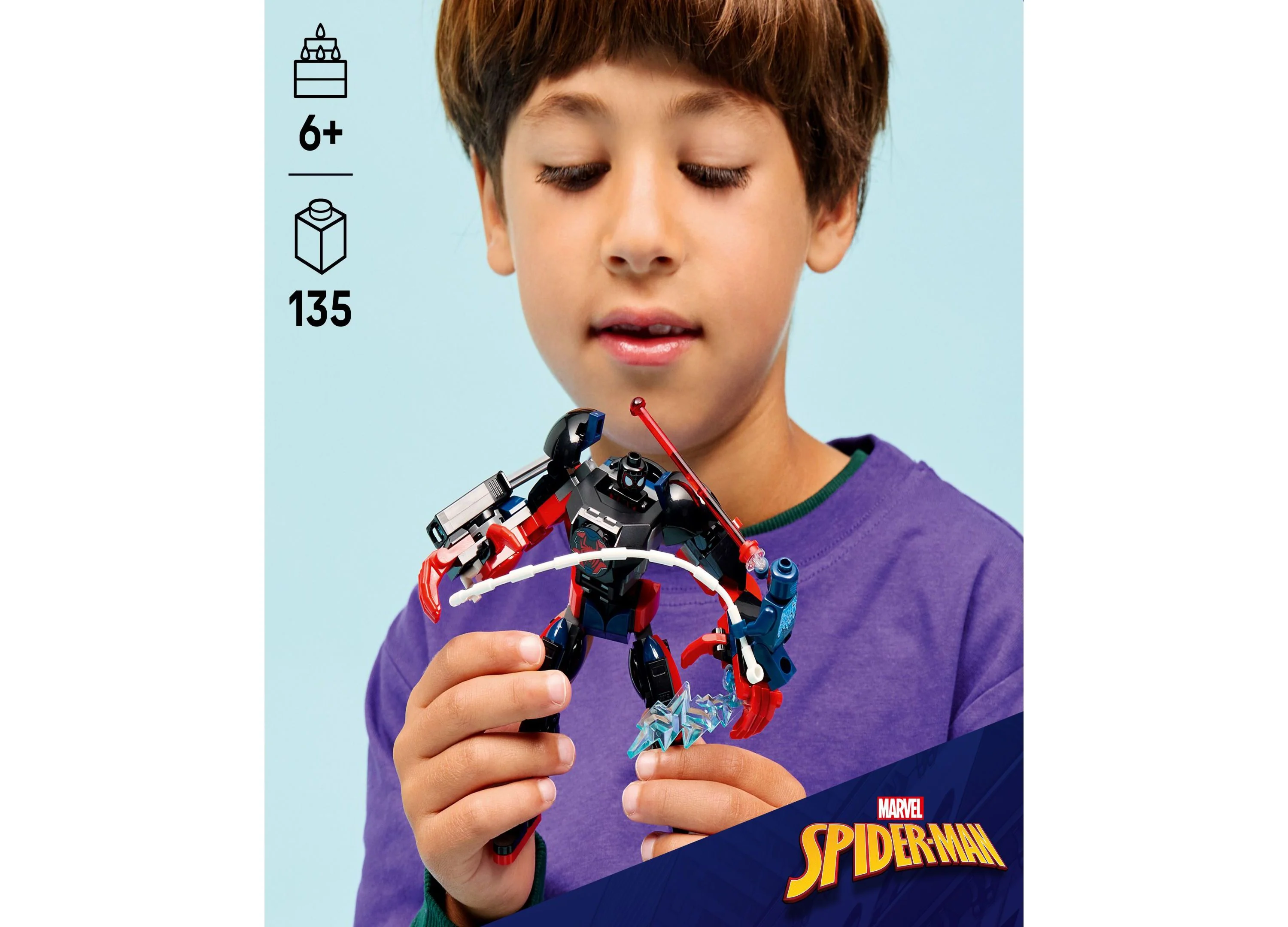 LEGO® Marvel Mech Showdown: Miles Morales vs. Spider-Man 2099 Building Set - 135 Pieces - Image 2