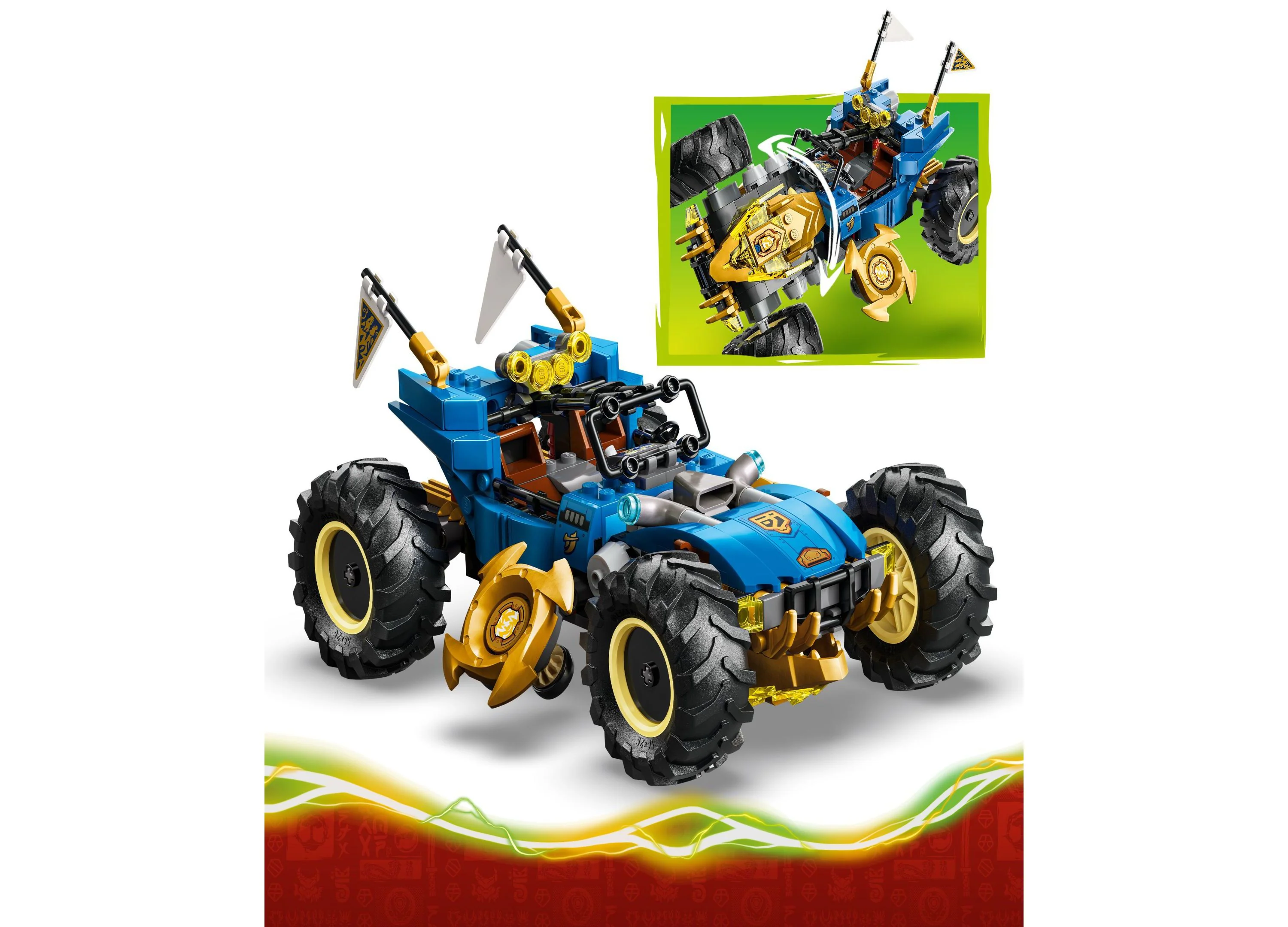 LEGO NINJAGO Jay's Epic Transforming Car Set - 387 Pieces - Image 4