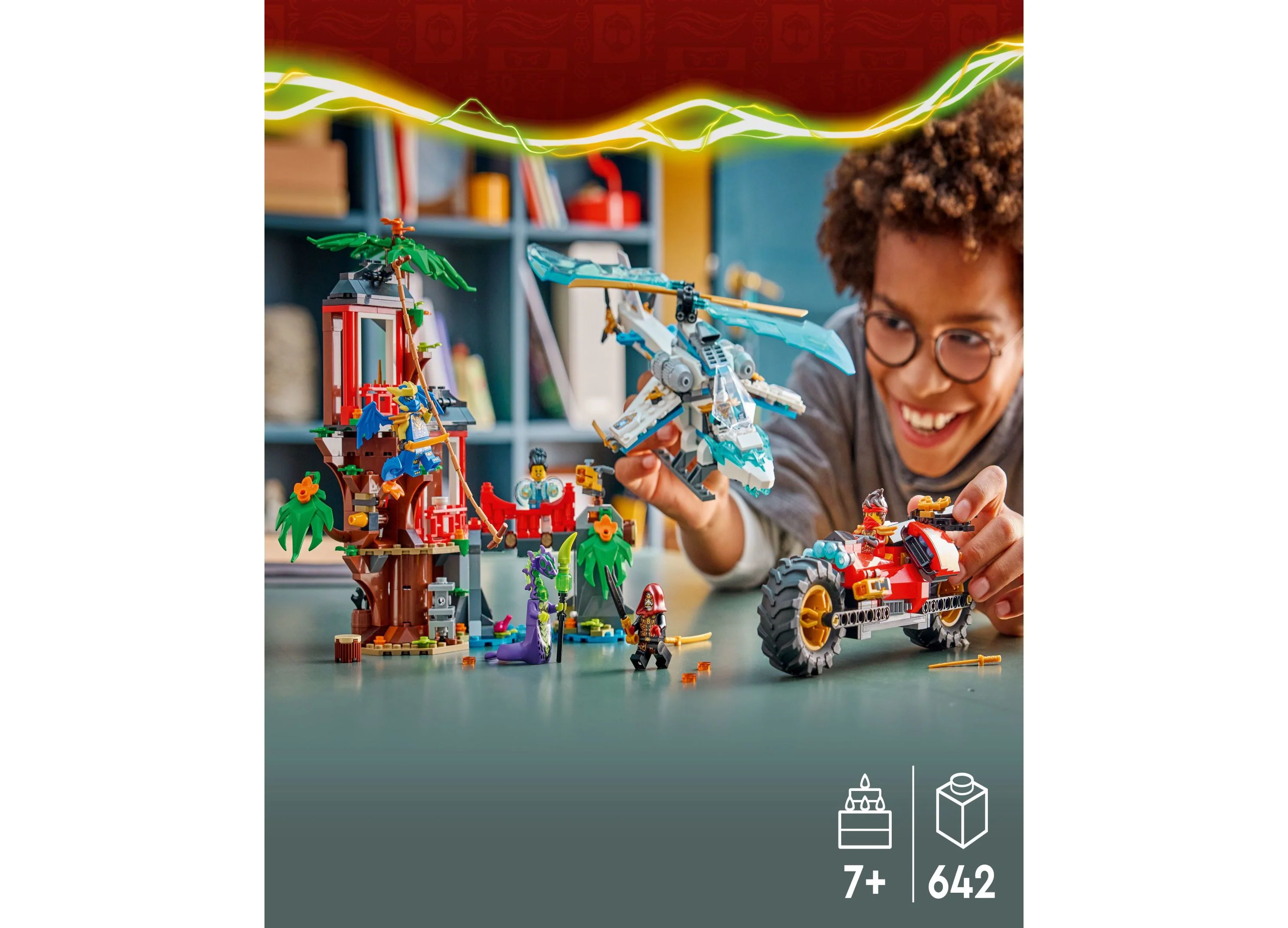 LEGO NINJAGO Ninja Vehicle Tree House Battle Set, 642 Pieces - Image 2