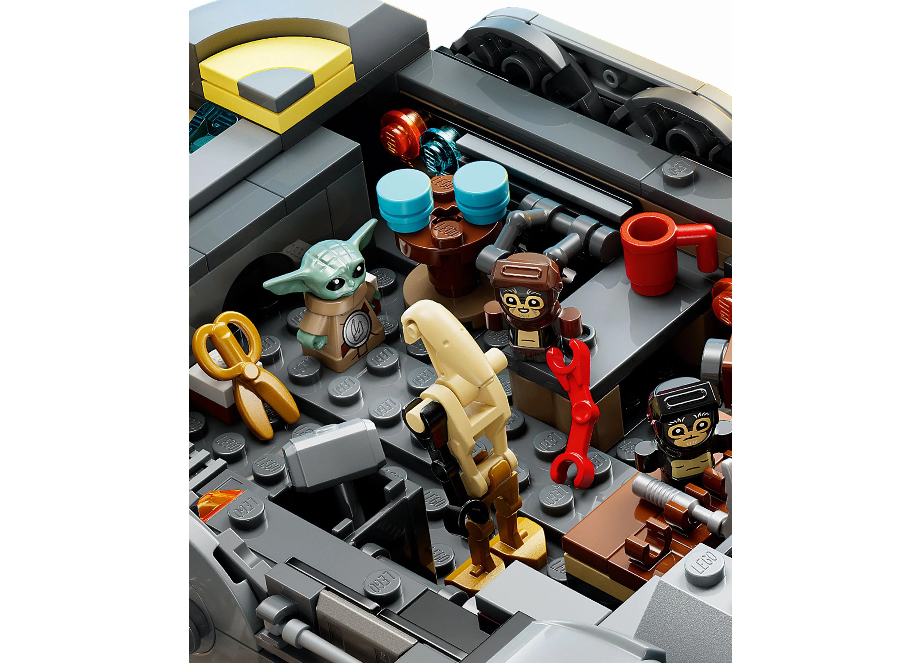 LEGO Star Wars The Mandalorian and Grogu Anzellan Starship Building Set, 701 Pieces - Image 3