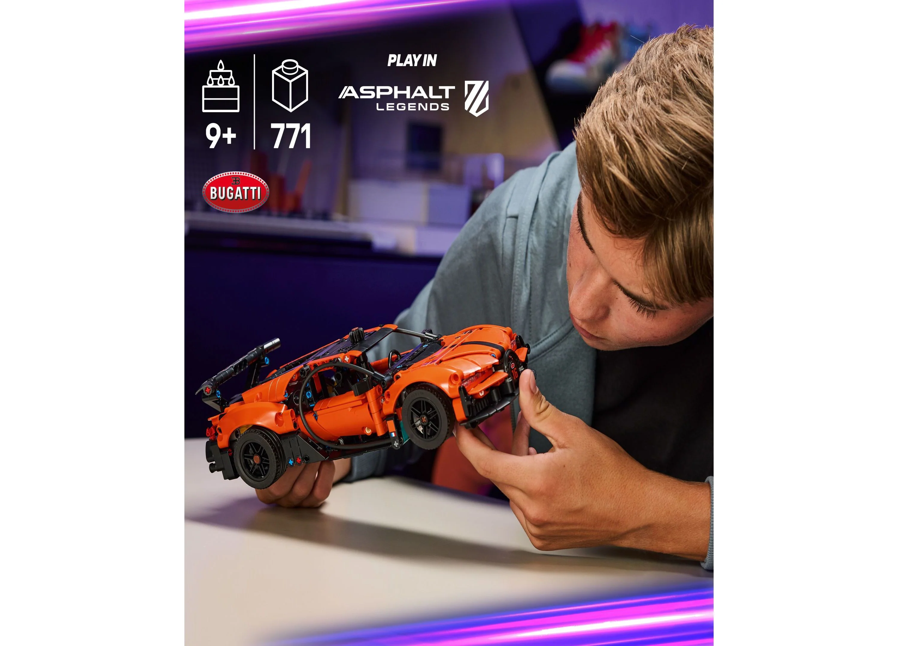 LEGO Technic Bugatti Chiron Pur Sport Hypercar Building Set - 771 Pieces - Image 6