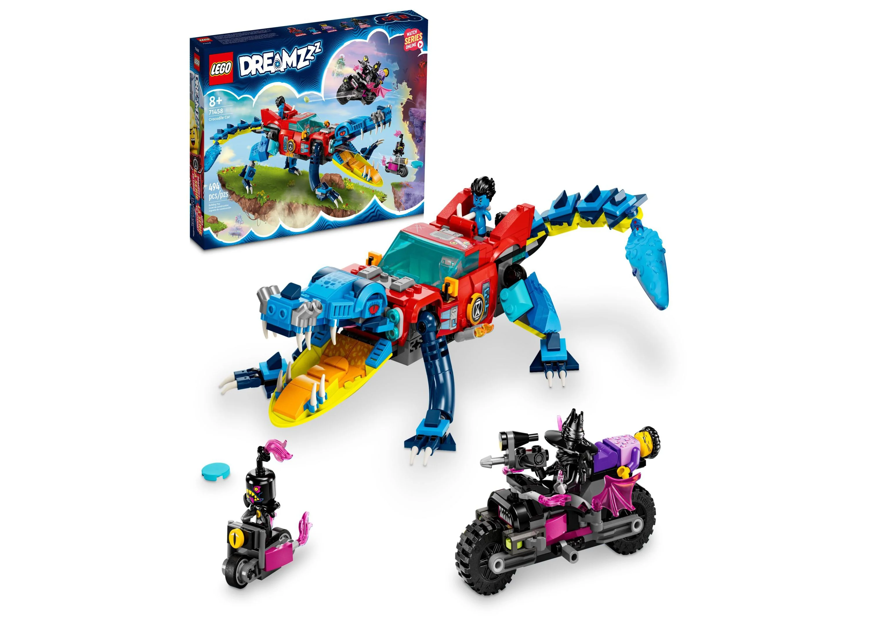 LEGO® DREAMZzz 71458 Crocodile Car Transformable Building Set