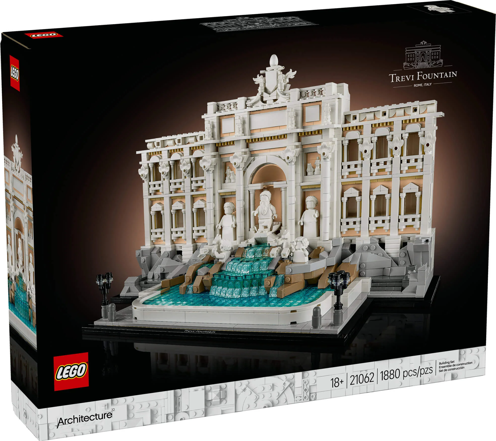 LEGO Architecture Trevi Fountain Model, 1,880-Piece Italian Landmark Set - Image 2