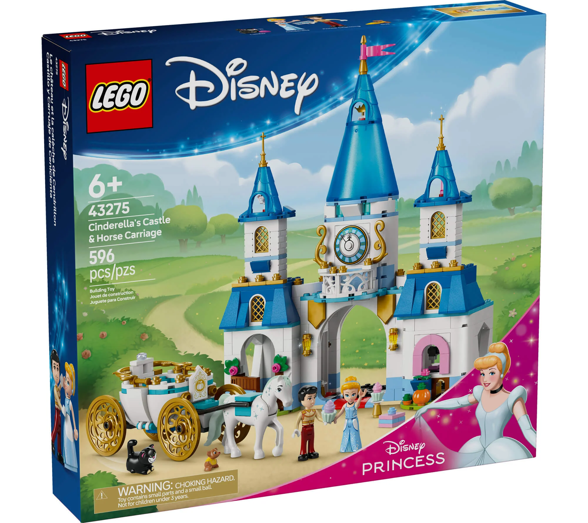 LEGO | Disney Princess Cinderella's 596-Piece Castle & Horse Carriage Building Set - Image 2