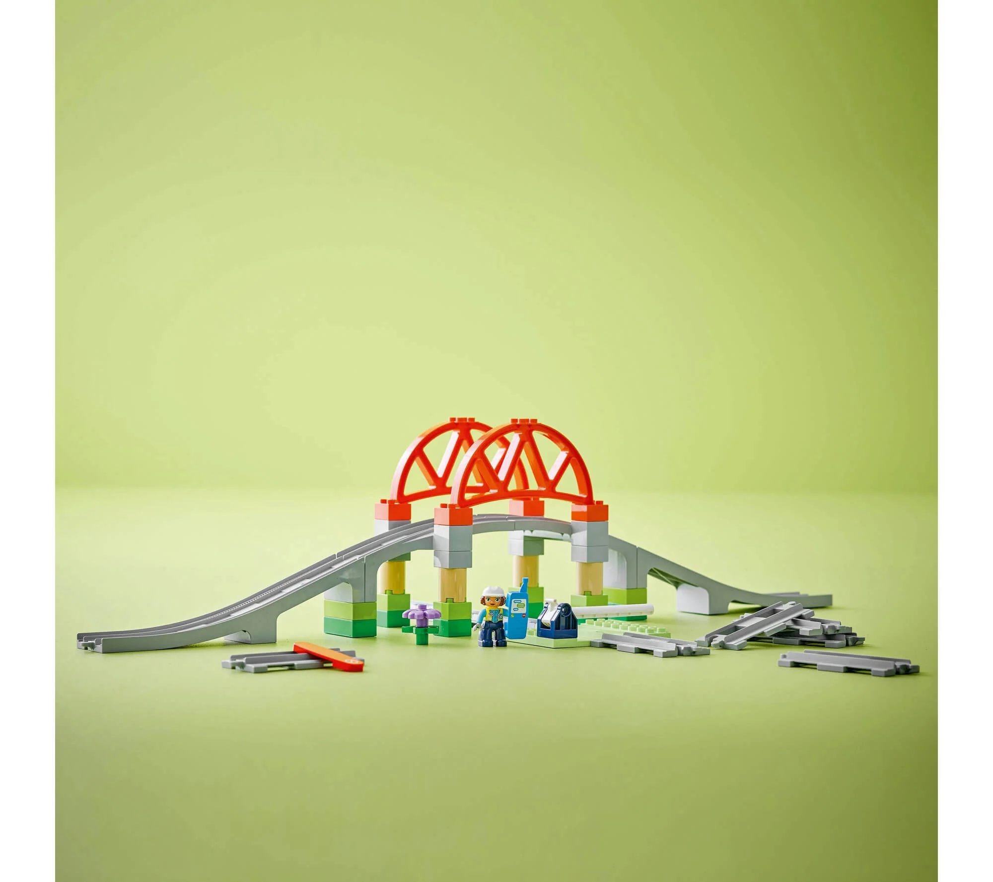 LEGO DUPLO Town 42-Piece Train Bridge and Tracks Set 10426 - Image 4