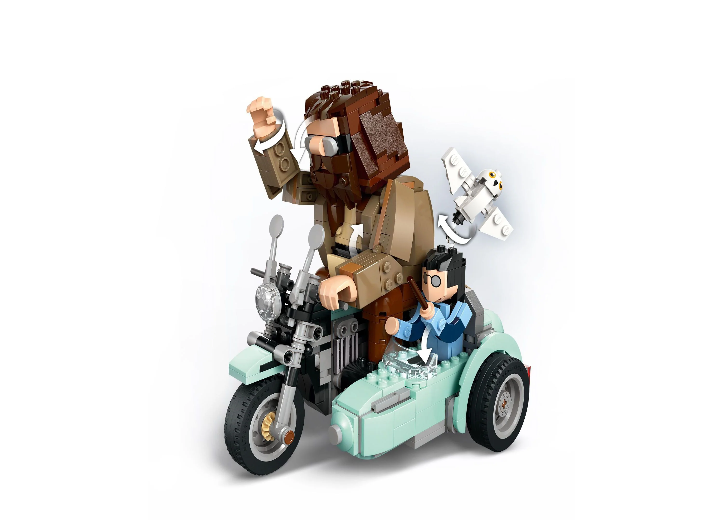 LEGO Harry Potter Hagrid's Magical Motorcycle Adventure Set 76443 - 617 Pieces - Image 5