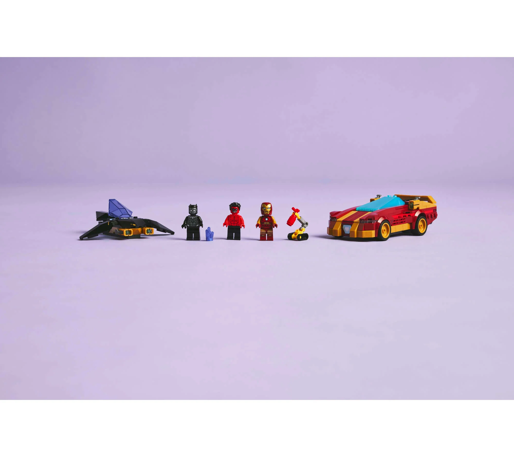 LEGO Marvel Super Heroes Iron Man Car & Black Panther vs. Red Hulk Playset 295 Pieces - Image 4