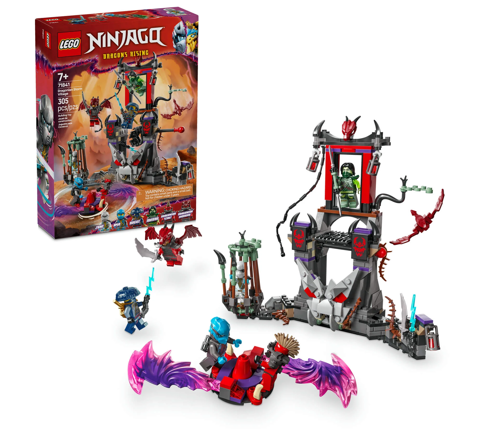 LEGO NINJAGO Dragonian Storm Village 305-Piece Battle Arena Playset 71841
