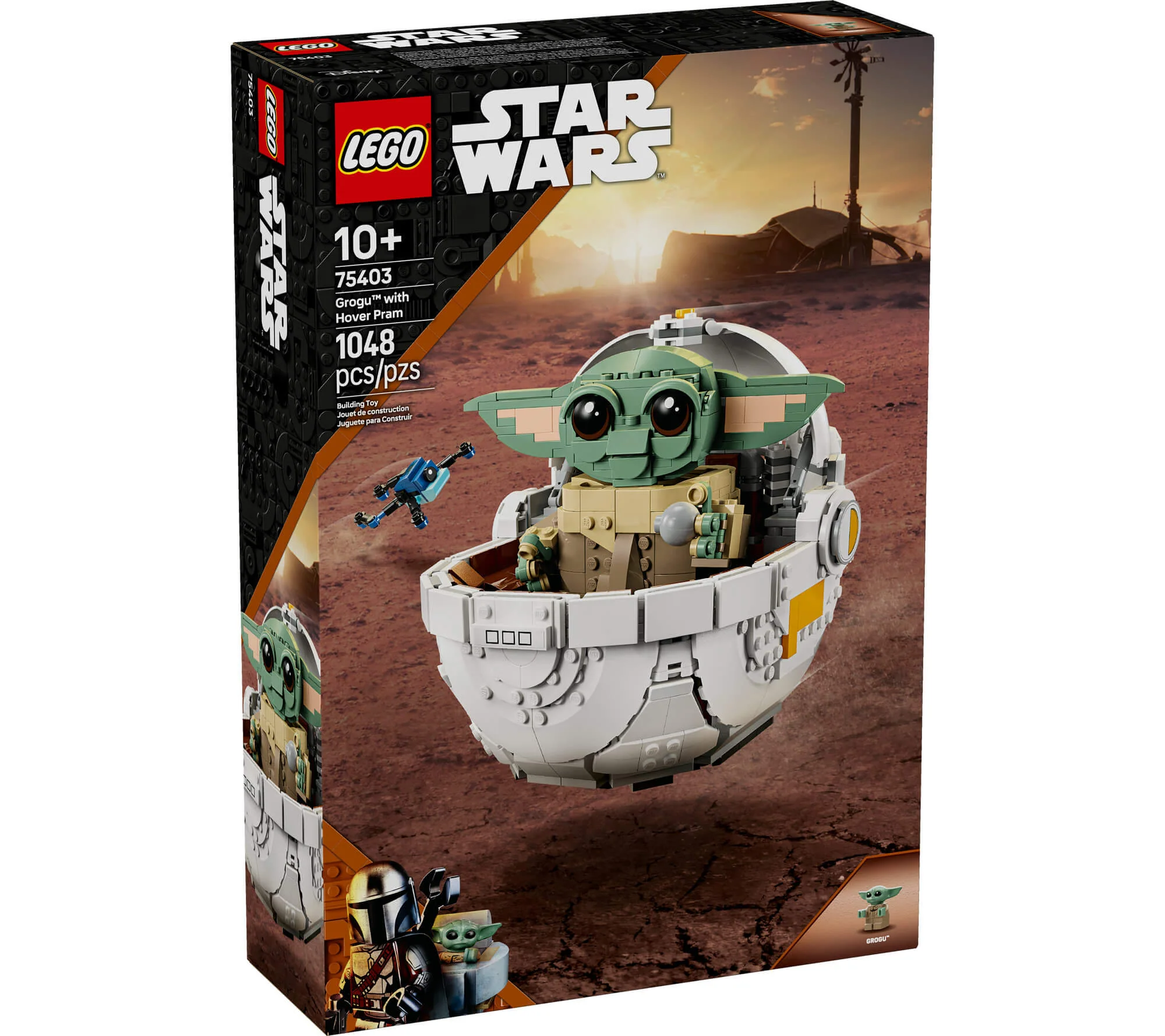 LEGO Star Wars The Mandalorian Grogu with Hover Pram Buildable Figure - 1048 Pieces - Image 2