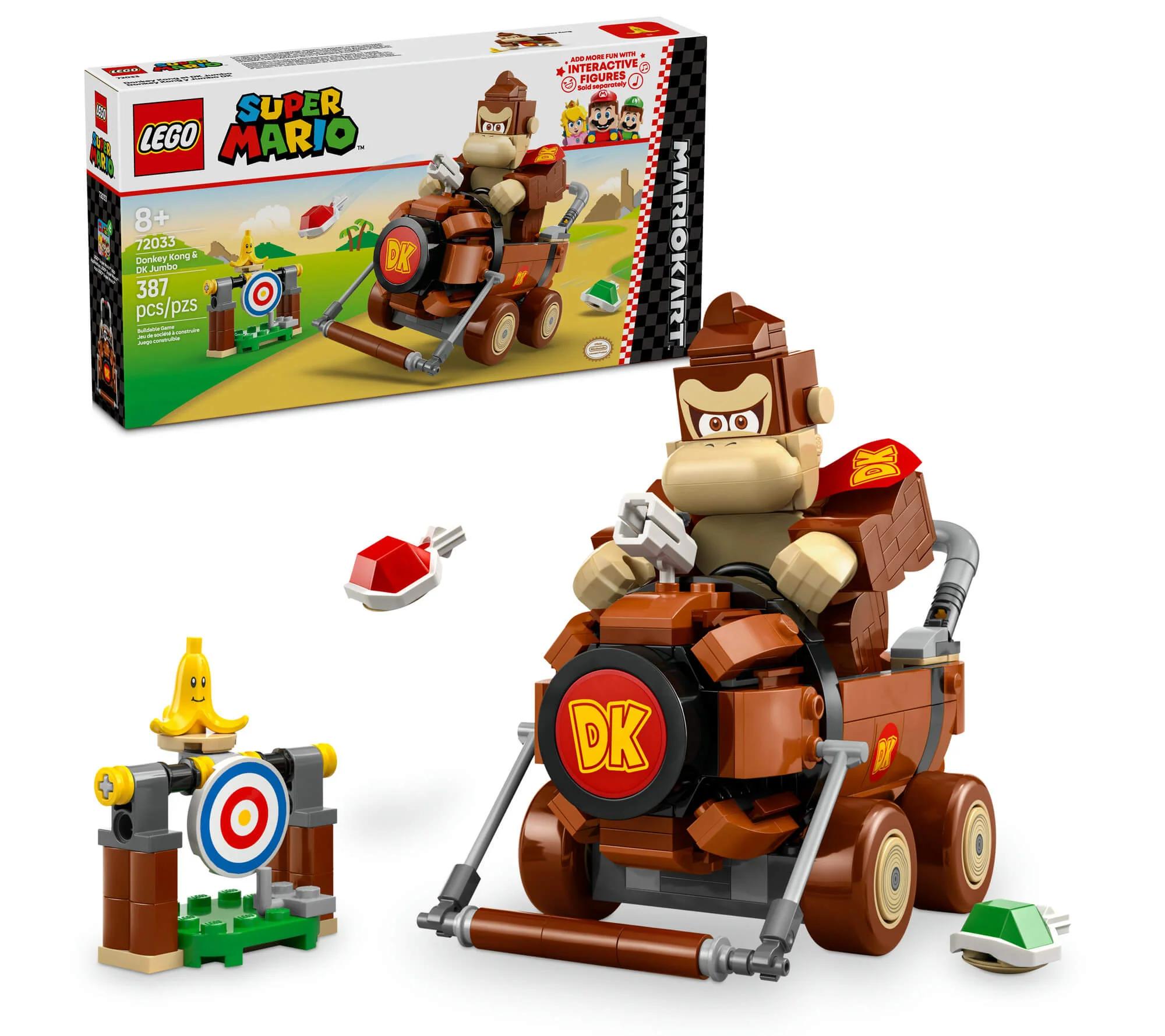 LEGO Super Mario: Mario Kart Donkey Kong & DK Jumbo 387-Piece Racing Set