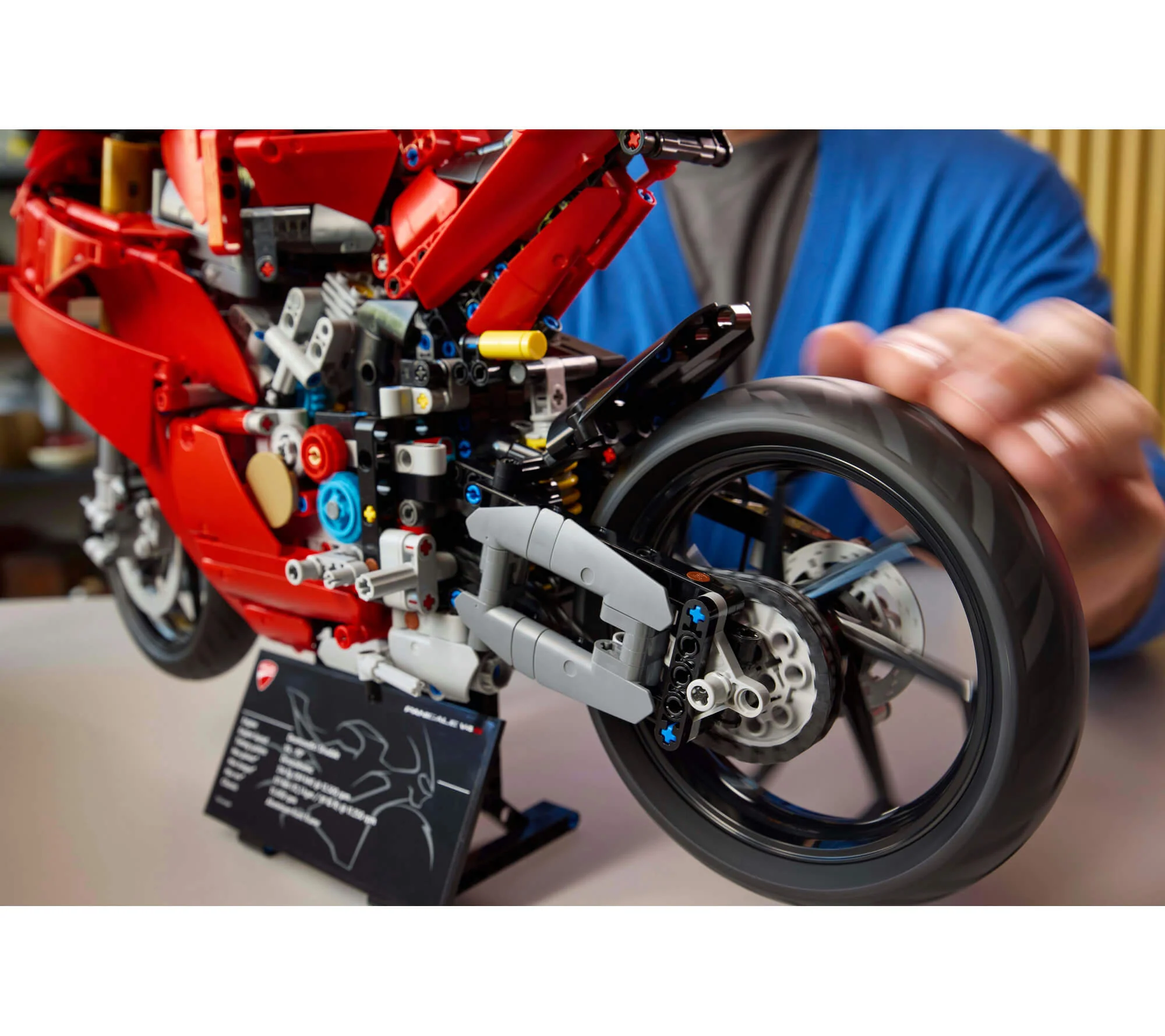 LEGO Technic Ducati Panigale V4 S Motorcycle Model 1,603 Pieces - Iconic Red - Image 5