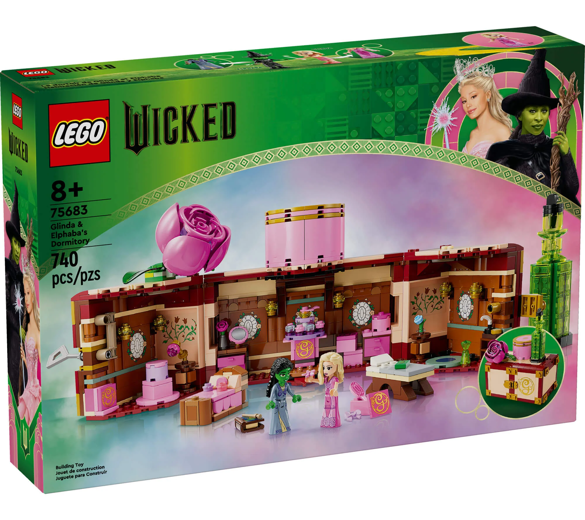 LEGO Wicked 740-Piece Glinda & Elphaba’s Dormitory Collectible Toy Model - 75683 - Image 2