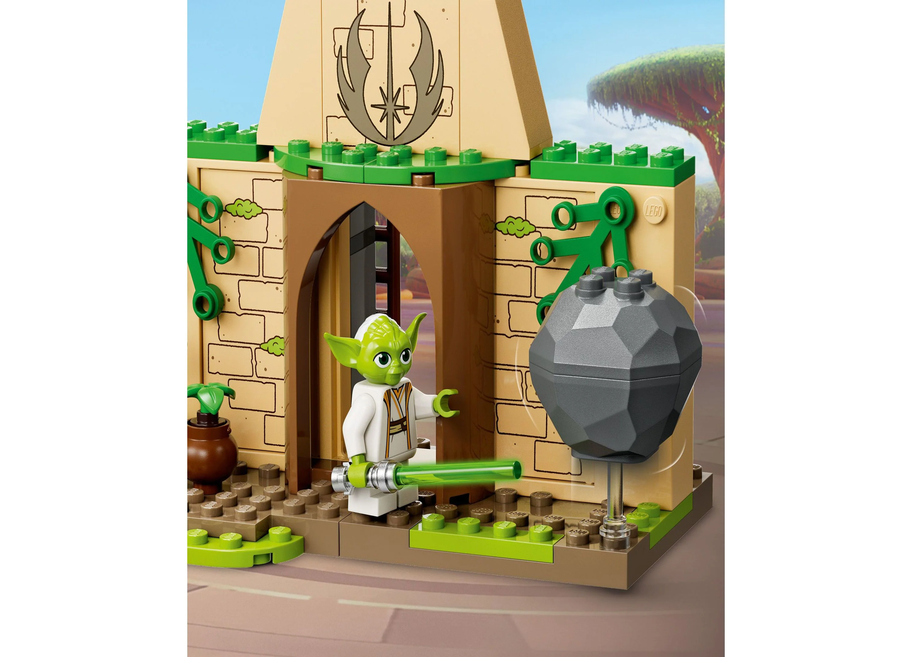 LEGO Star Wars Tenoo Jedi Temple 124-Piece Building Set with Yoda, Lys Solay, and Kai Brightstar - Image 3