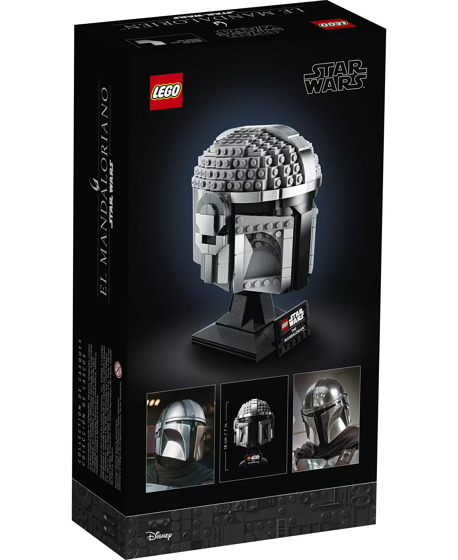 LEGO Star Wars The Mandalorian Helmet 584-Piece Building Display Model - Image 4