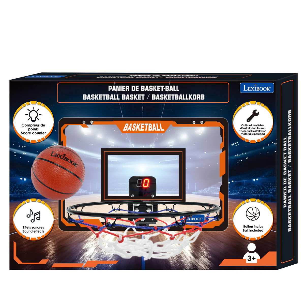 LEXIBOOK Basketball basket with score counter 455x330mm - Image 5