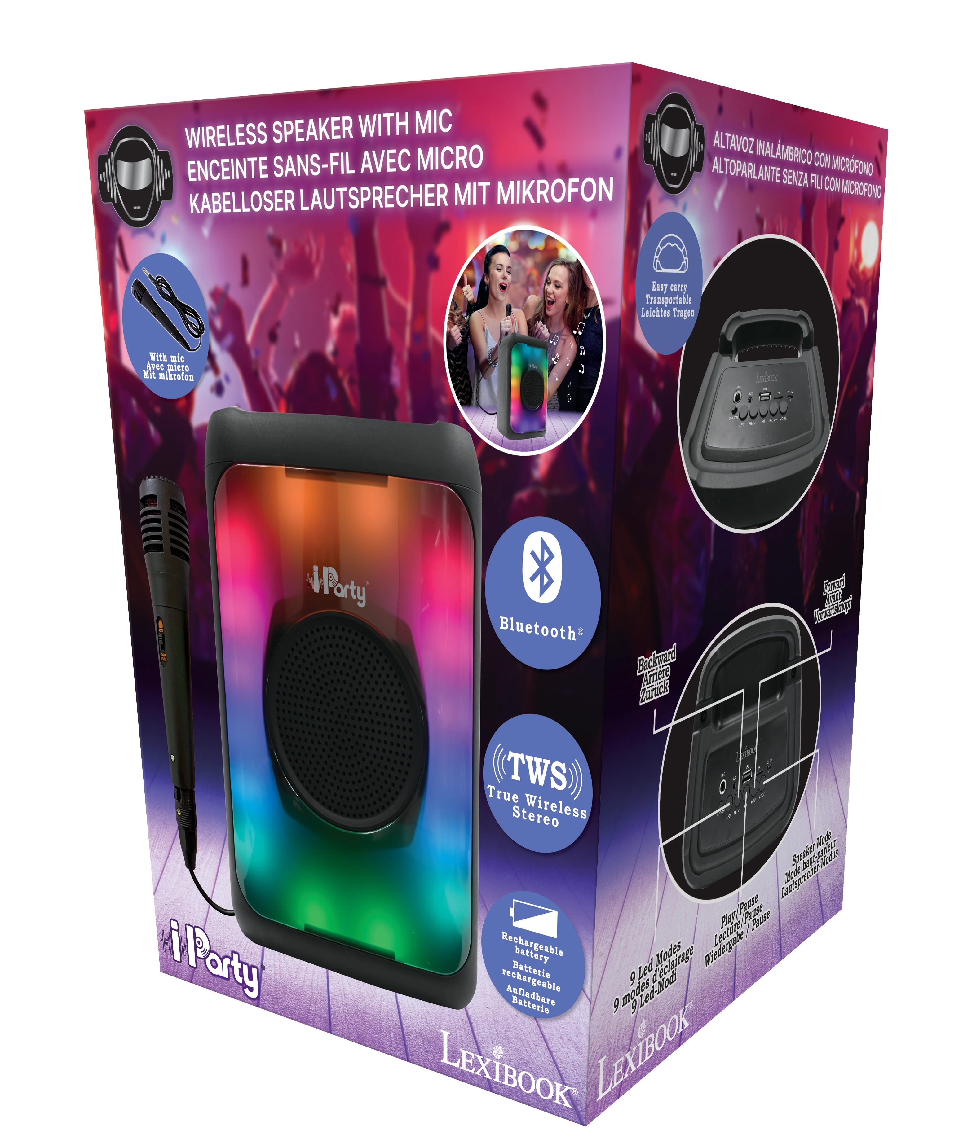 LEXIBOOK Medium size Flame Bluetooth® Speaker with mic - Image 8