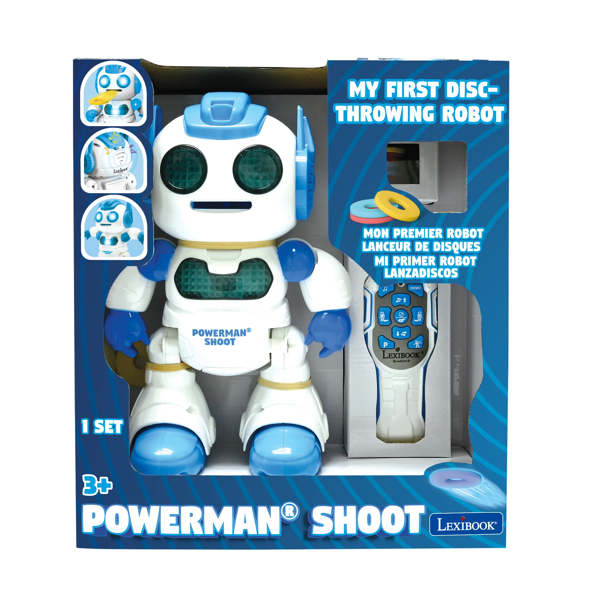 LEXIBOOK Powerman® Shoot STEM robot, dance, music, demo incl remote control & foam discs - Image 6