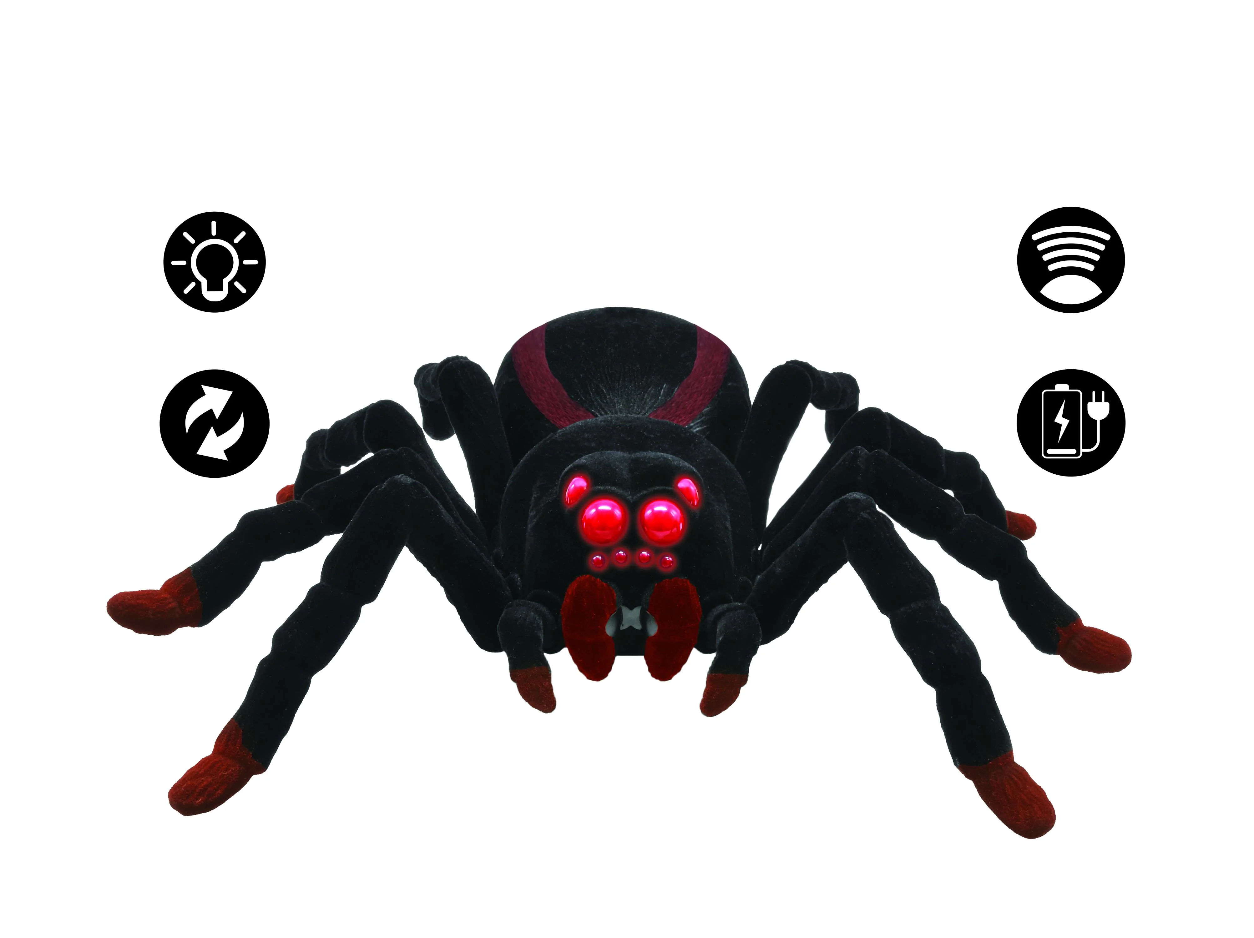 Lexibook Realistic Tarantula - Remote Controlled Spider with Light Effects - Black - Image 3