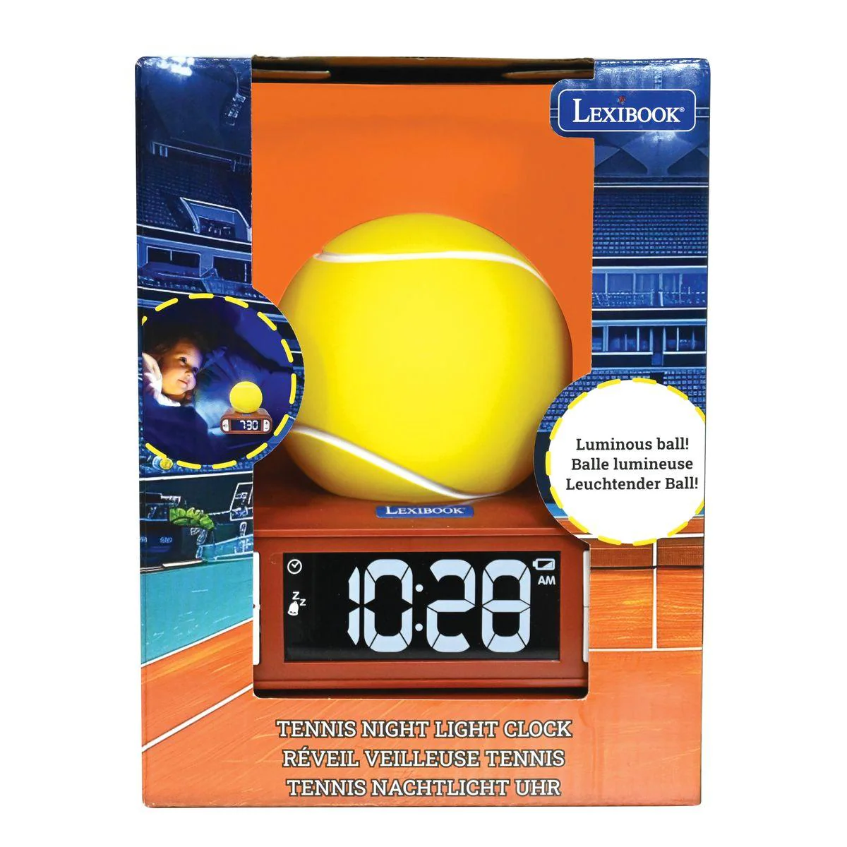 LEXIBOOK Tennis Night light Alarm Clock - Tennis Inspired Sounds - Image 6