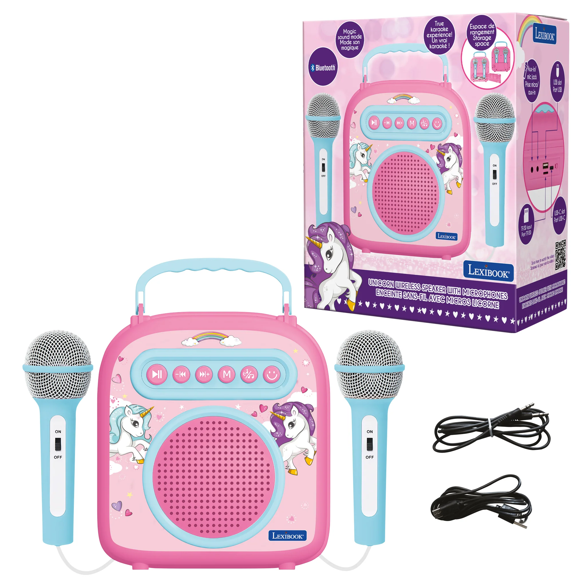 LEXIBOOK Unicorn Bluetooth speaker with microphones - Image 4