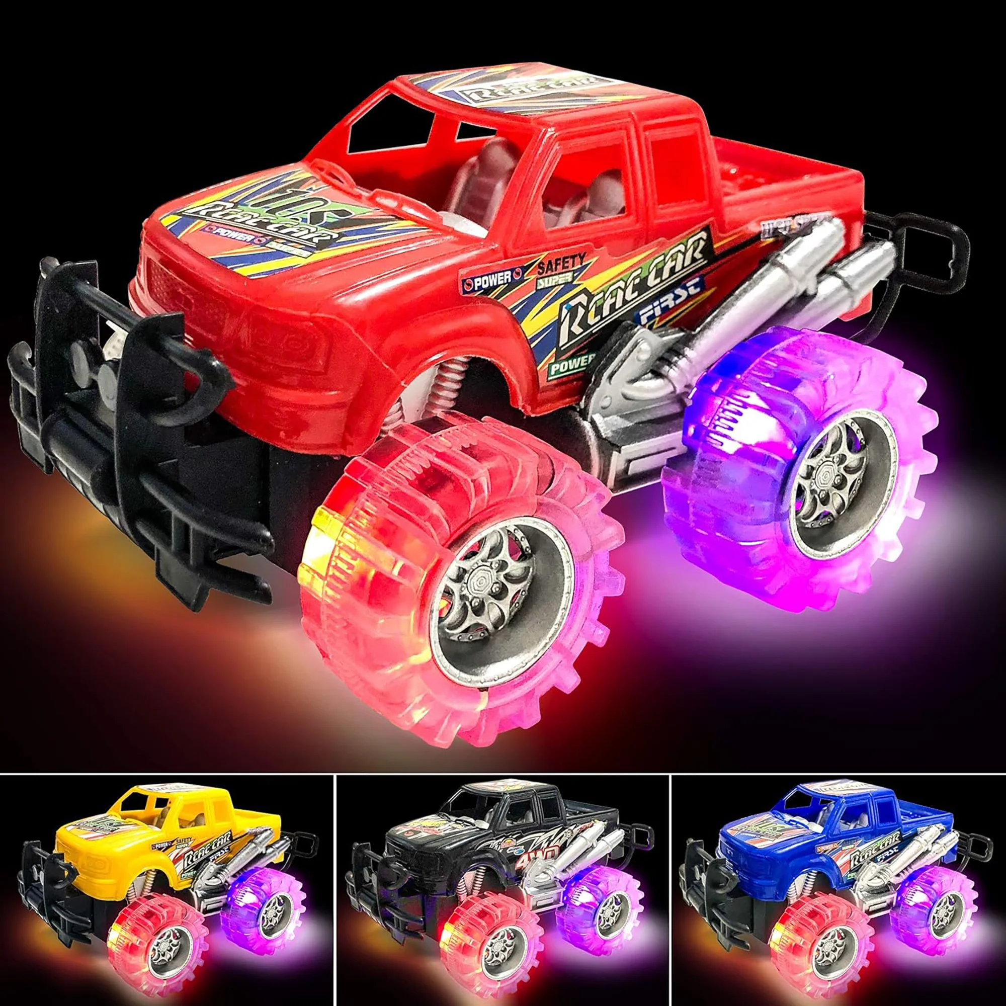 Brilliant Blaze Light-Up Monster Truck Set - 4pc - Image 5