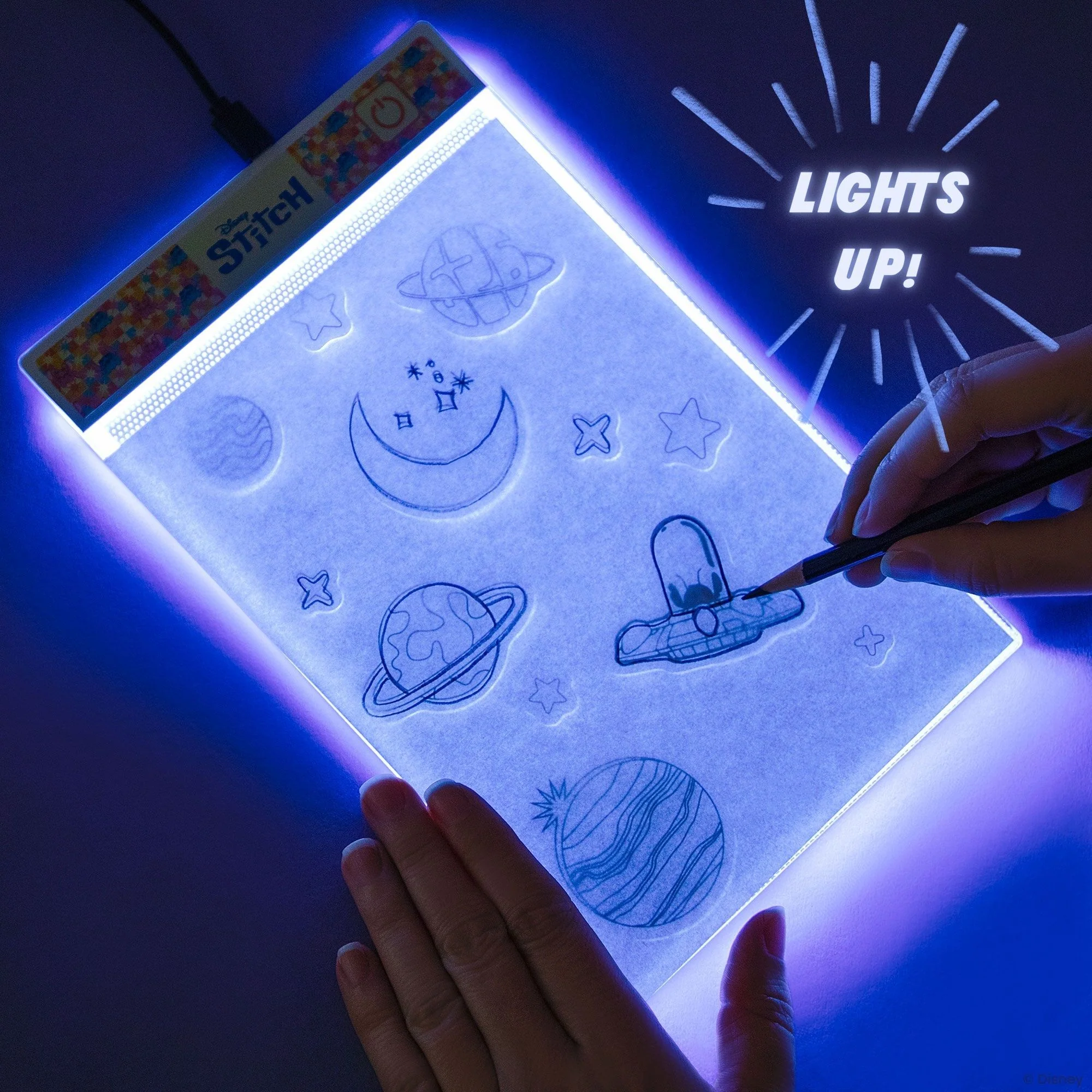 Fashion Angels Disney Stitch Light-Up Sketch Pad With Reusable Clings - Image 5
