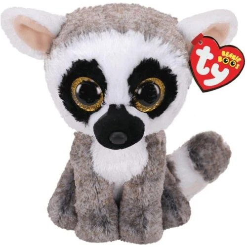 Ty Beanie Boo 6 inch Linus Lemur Plush Toy