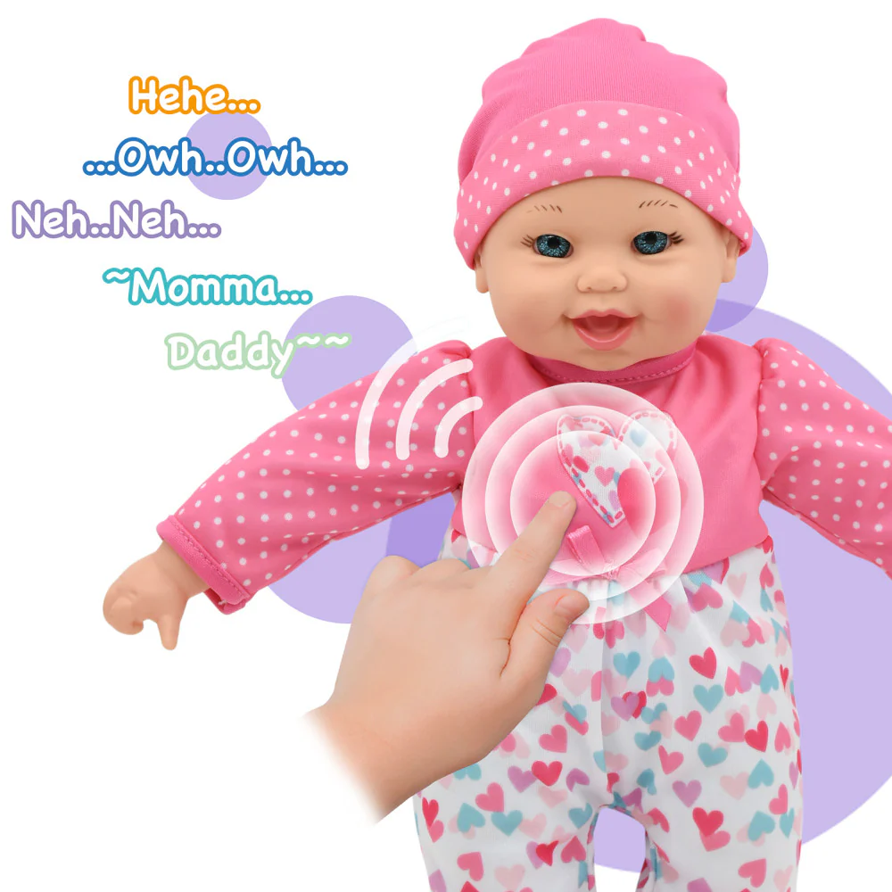 Little Darlings 12 Inch - Talking Twins with Heart-Themed Outfits - Image 2